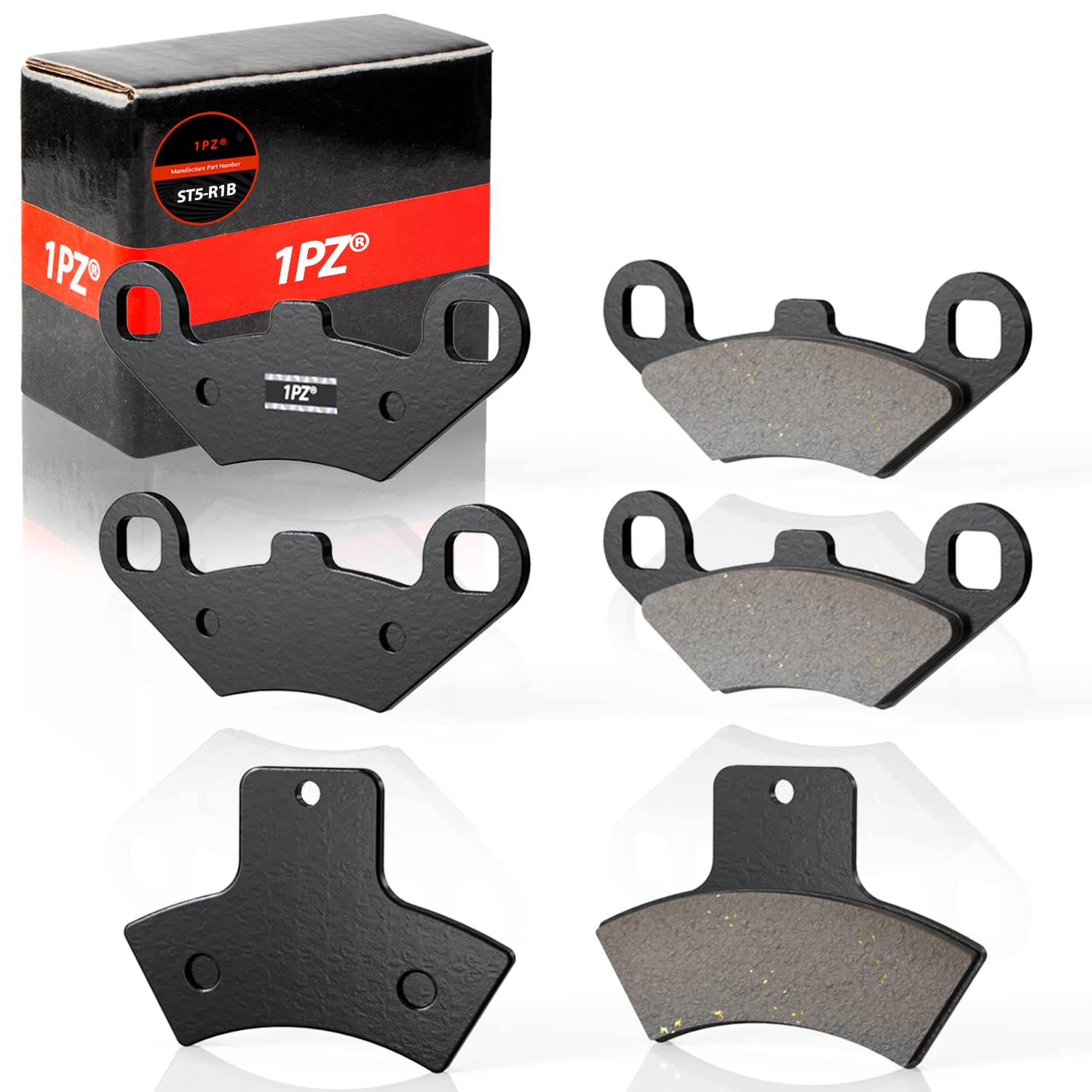 1PZ ST5-R1B Front and Rear Brake Pads Replacement for Polaris Scrambler 500 400 Trail Boss 325 330 Sportsman 500 400 335 Magnum 