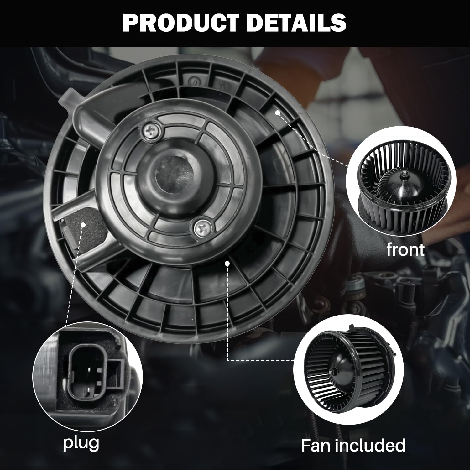 Aspligo 700191 Front Ac Heater Blower Motor Fan Fit For Cadillac Escalade For Chevy Avalanche 1500 2500 Silverado 1500 2500 3500