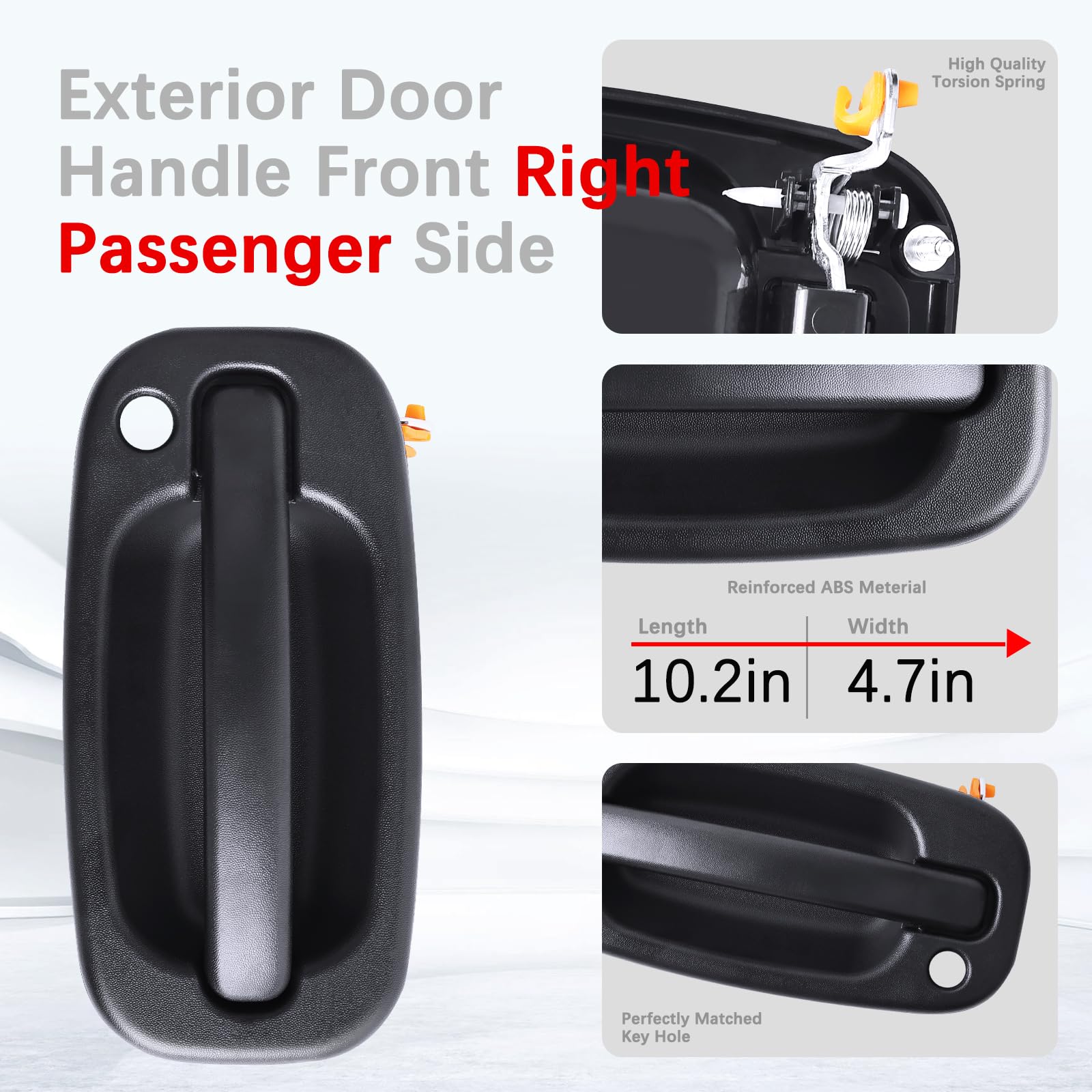 Faersi Outside Exterior Door Handle Front Passenger Side For 1999-2007 Chevy Silverado Tahoe Suburban Avalanche Gmc Sierra Yukon