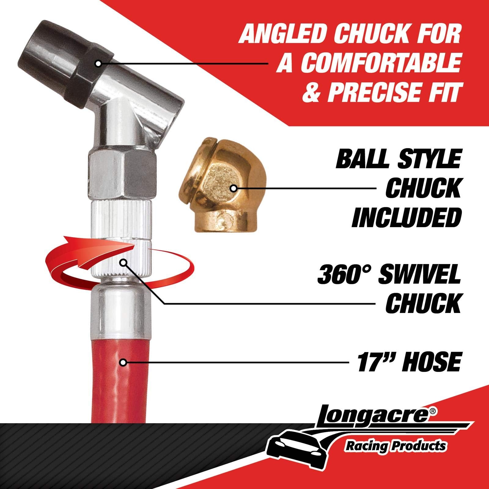 Longacre 52-52002 Liquid Filled 2-1/2 Tire Gauge, 0-60 Psi