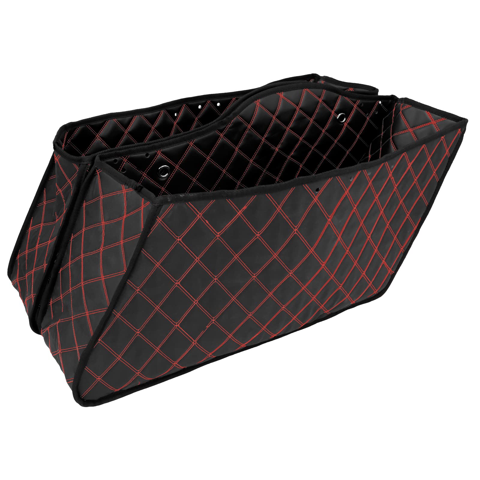 Hdbubalus Saddlebag Liners Inserts Compatible With Harley Extended Bag Touring Electra Street Glide Road King 1993-2013 (Red Thread)