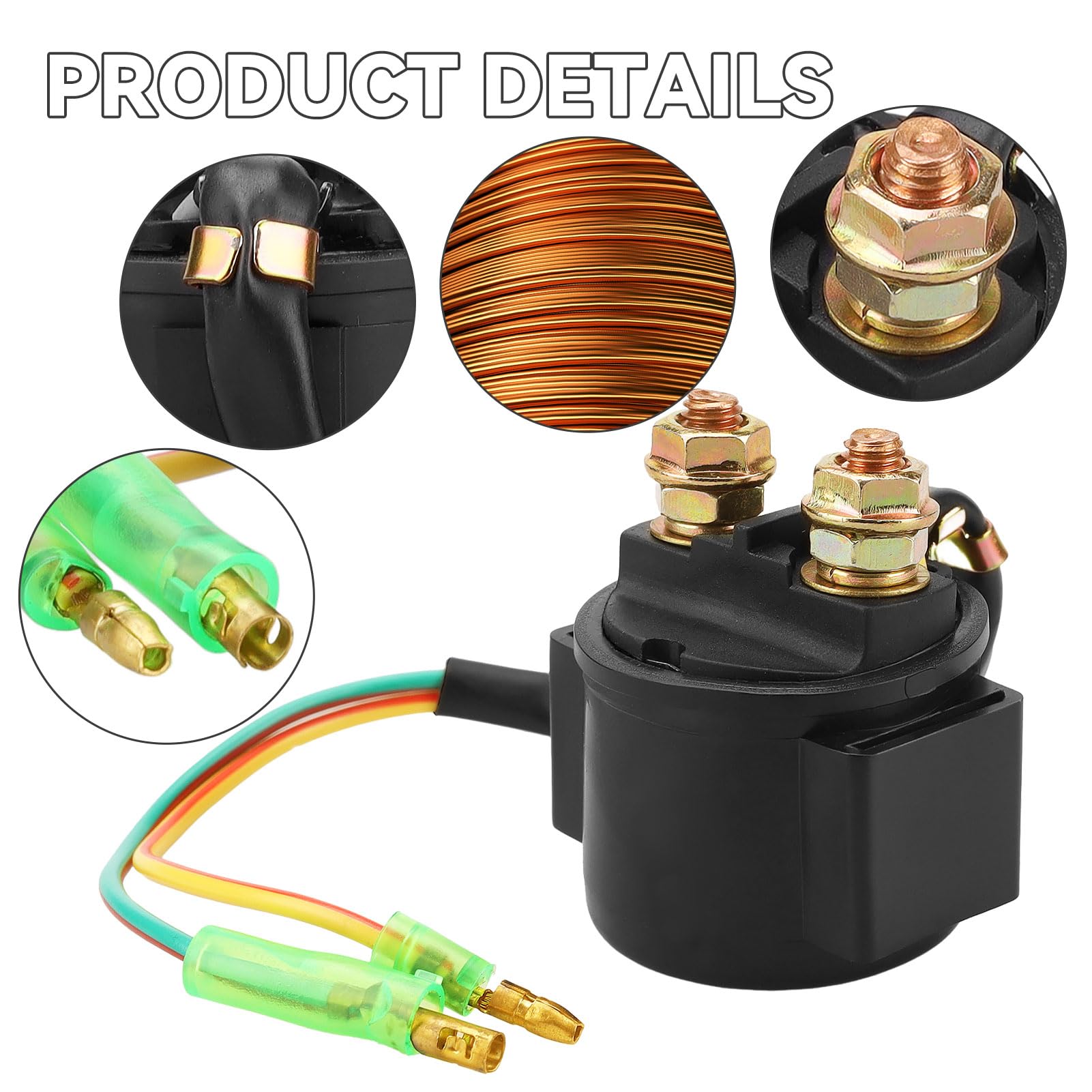 Starter Solenoid Relay For Honda Trx250 250Ex Recon 250 Fourtrax 300 350 Honda 400Ex / Kawasaki Kz440 Kz250 Ltd Ducster Klt200 Kz400 250 550 650 700 900 1000
