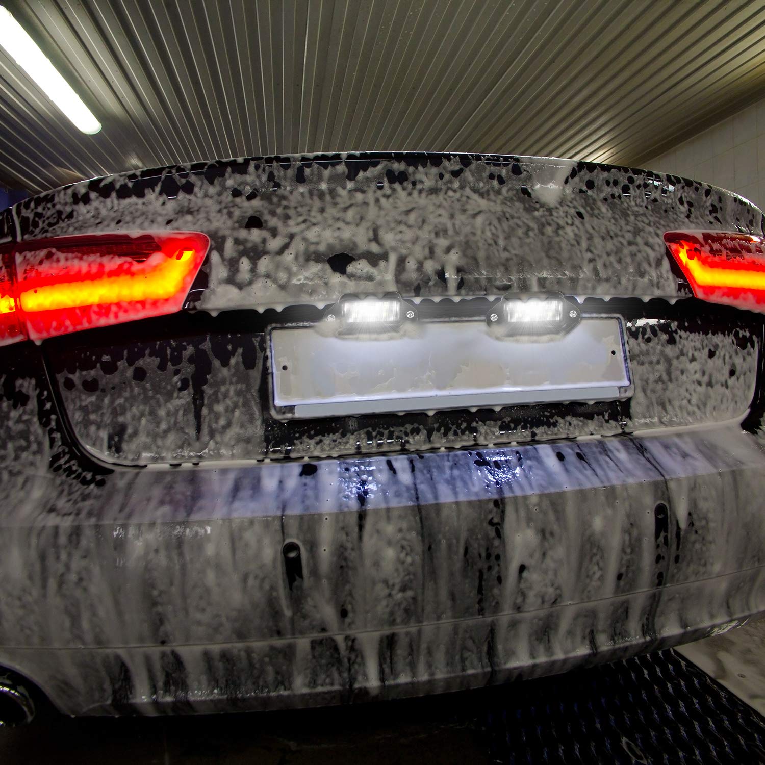 Mudder 8 Packs 12V 6 Led License Plate Light Waterproof License Plate Lamp Taillight For Truck Suv Trailer Rv Trucks And Boats L