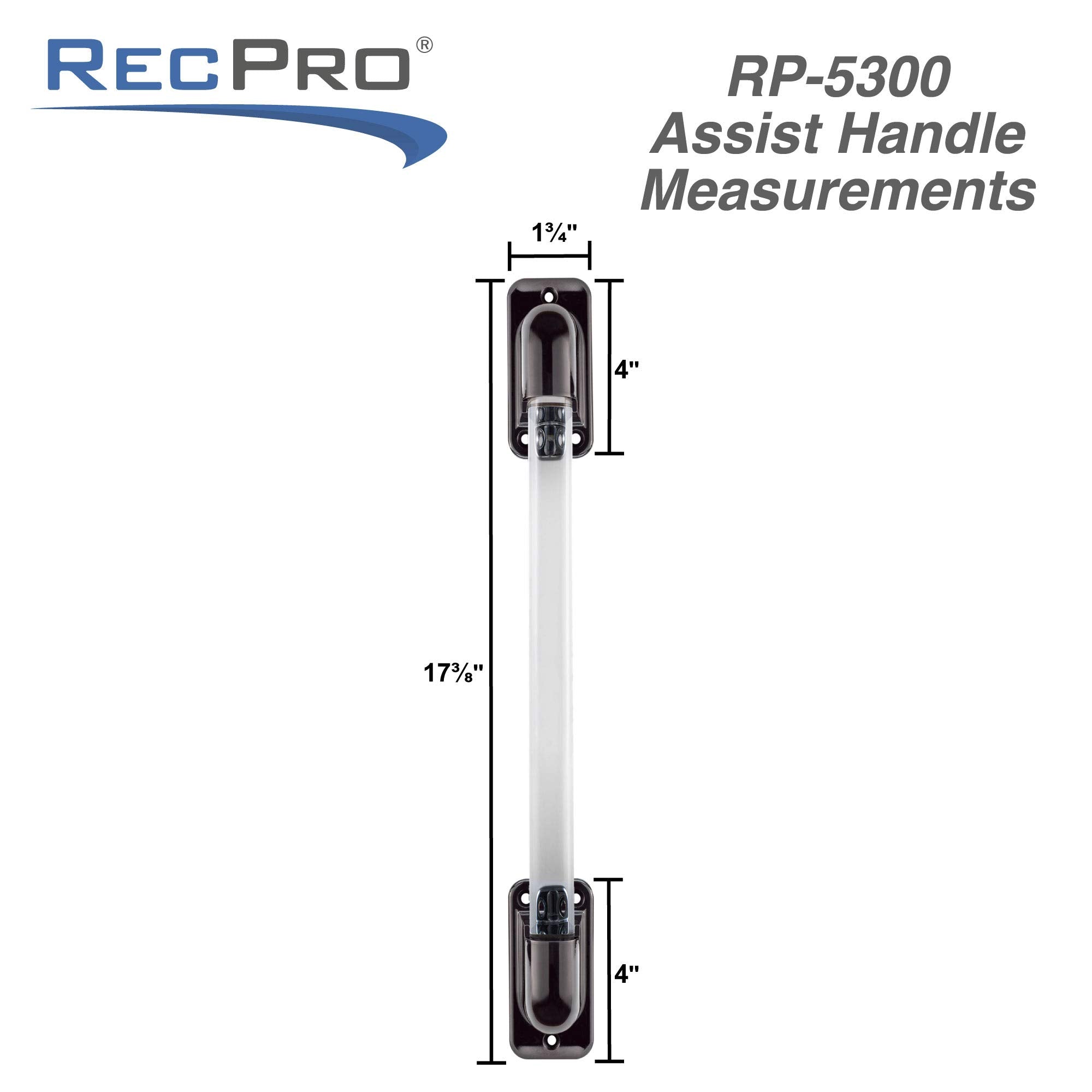 Recpro Lighted Acrylic Assist Handles For Rvs, Campers, And Trailers | Straight Bar Style Entry Assist Handle | Monaco And Fleetwood Assist Rail Replacement (Lighted(Blue))
