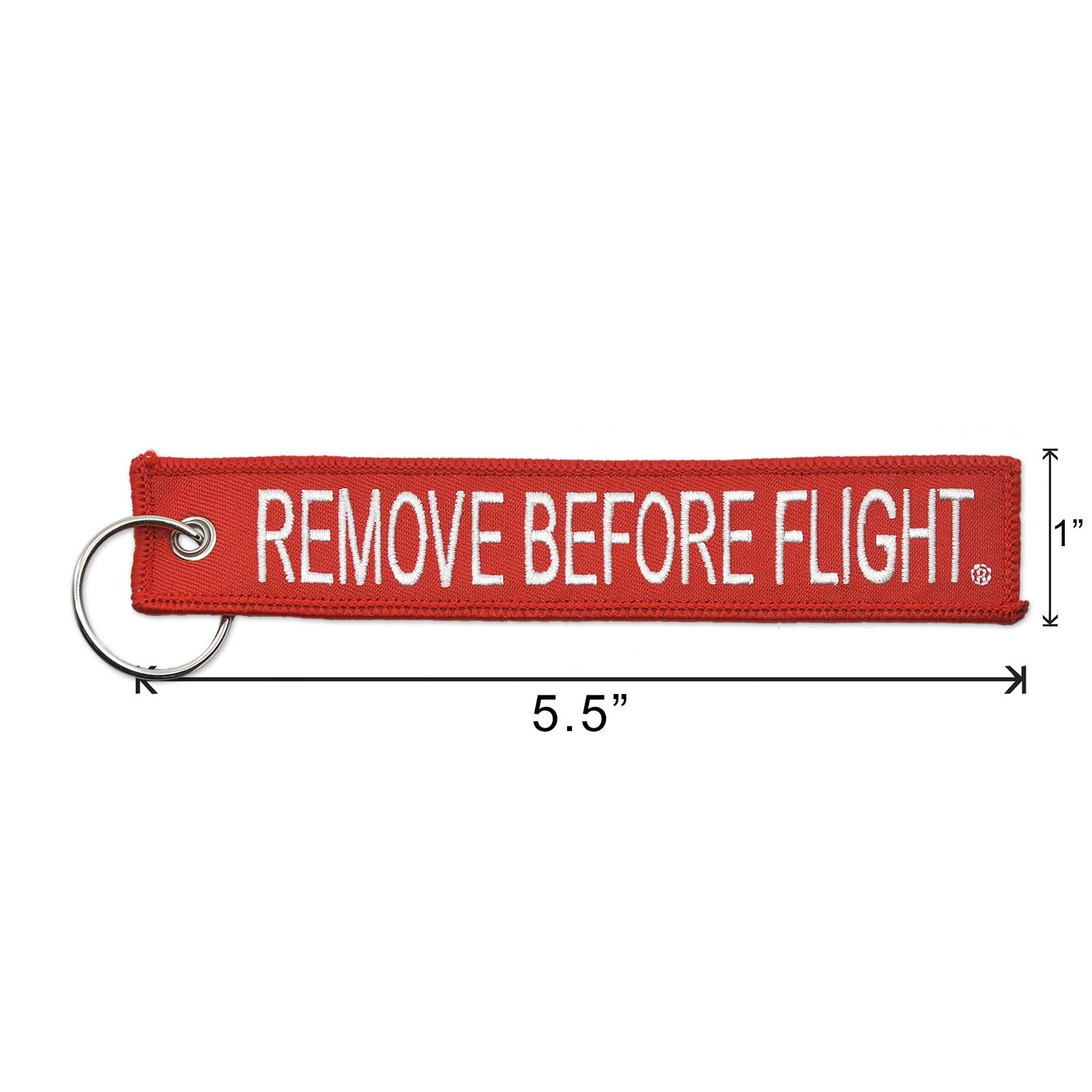 Apex Imports Aixepa 3X Remove Before Flight Red/White Key Chain 5.5'' X 1'' (3 Pack)