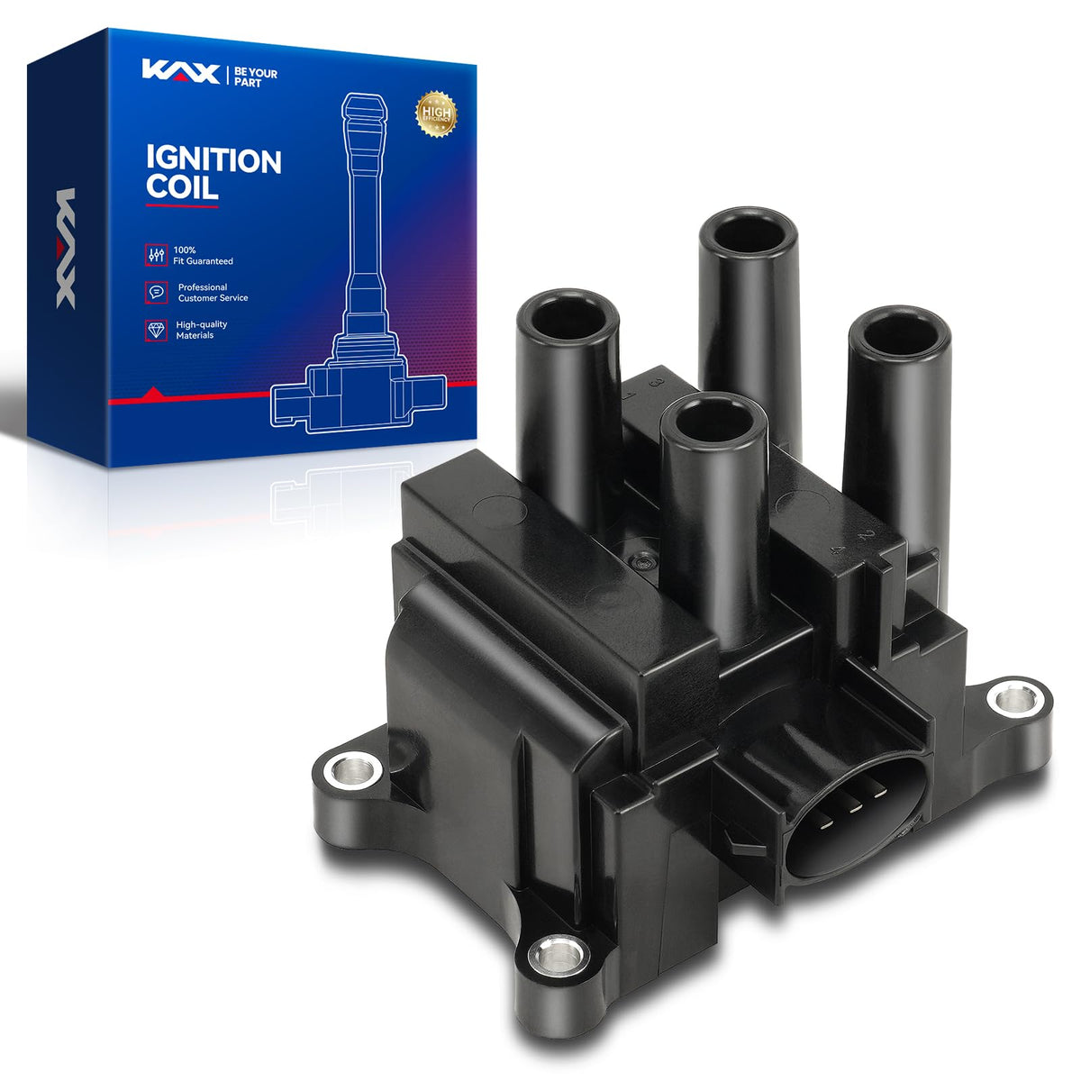 KAX FD497 Ignition Coil 1 Packs Fit for Focus 2000-2004,Contour 1999-2000 2.0L,Escape 2001-2004 2.0L,Tribute 2001-2004,Mystique 