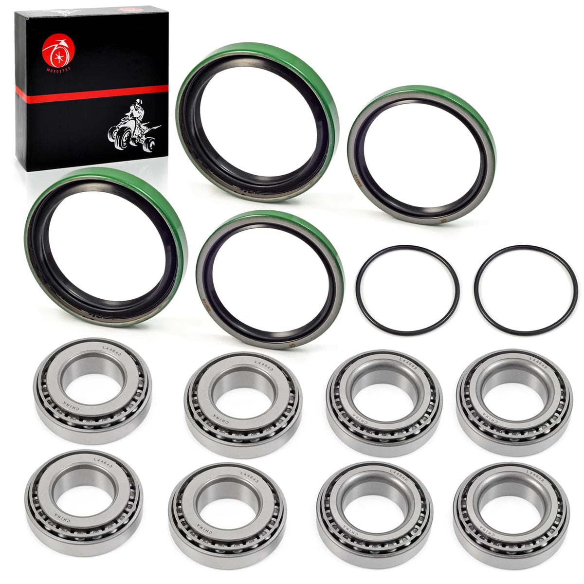 MOTO1988 Front Wheel Hub Strut Bearings & Seals Kit for Polaris Sportsman 335 400 500 Magnum 325 425 500 Scrambler 400 500 Worke