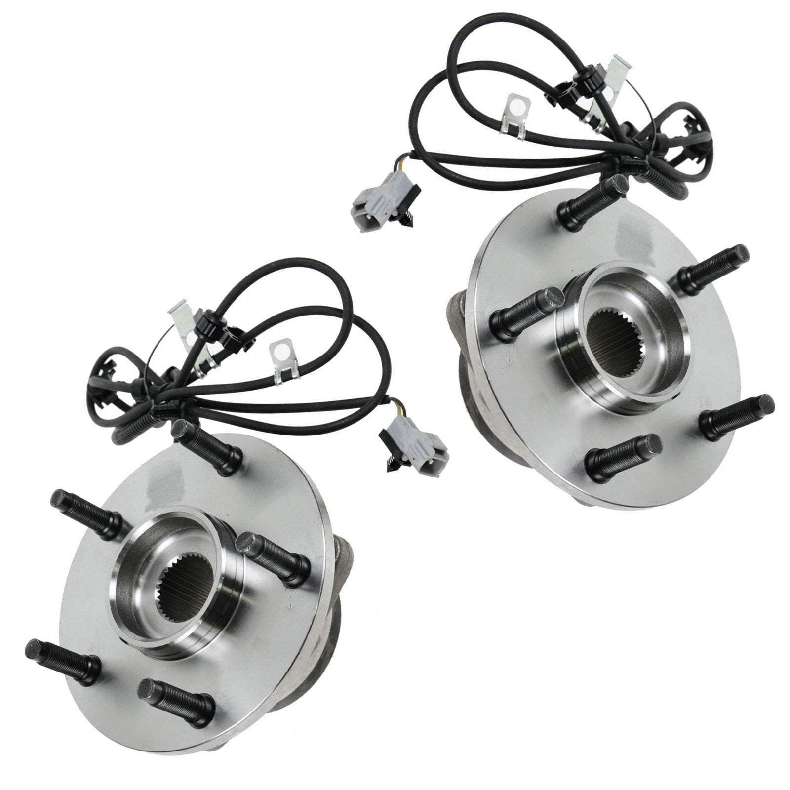 Trq Front Wheel Hub Bearings Assembly Set Compatible With 1997-1999 Dodge Ram 1500