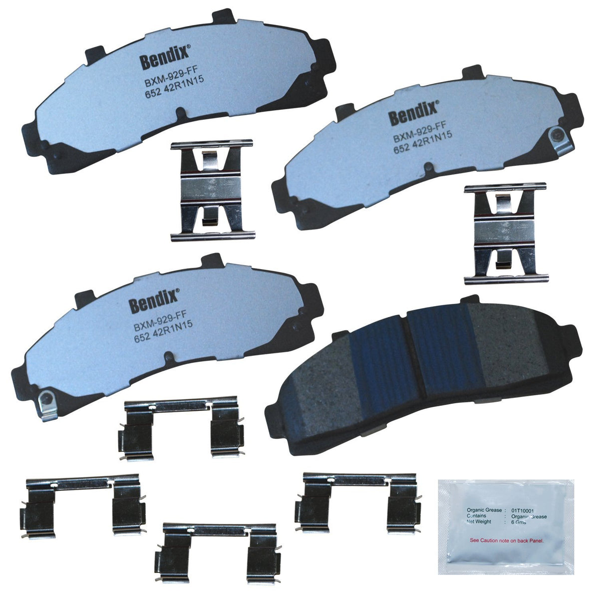 Bendix Fleet Metlok Mkd652Fm Semi-Metallic Front Brake Pads For Select Models Ford Explorer, F-100 Ranger, Mazda B2300, B2500, B