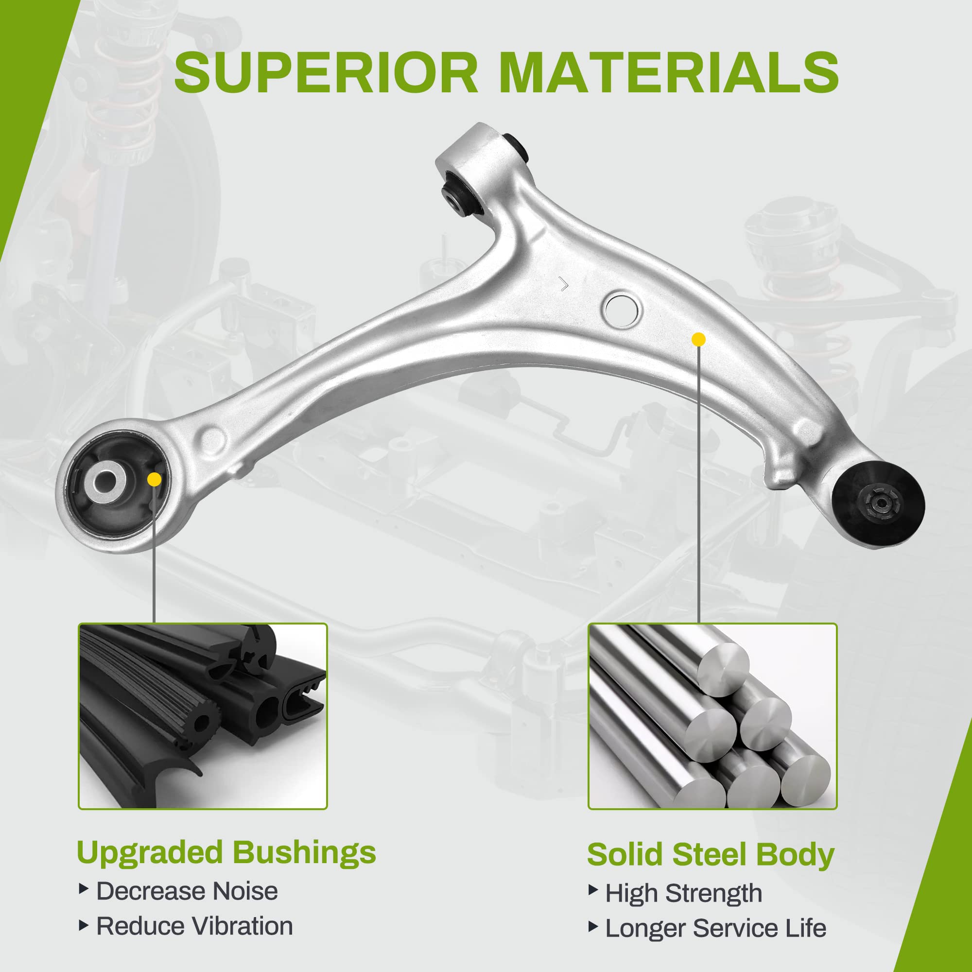 Autosaver88 Front Control Arm Kit Compatible With 2005-2010 Odyssey