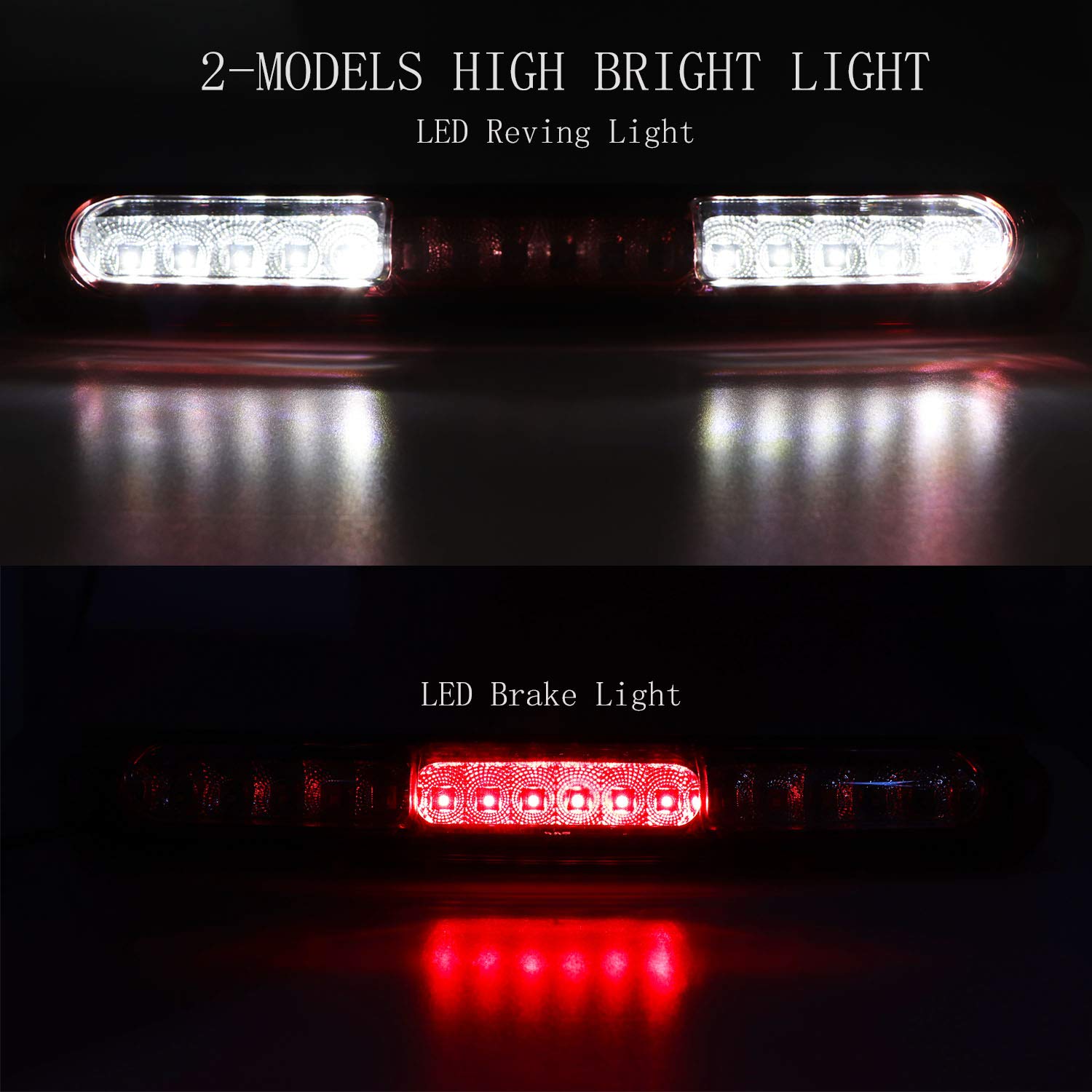 3Rd Third Led Brake Lights For 1997-2003 Ford F150/2004 F150 Heritage Cargo Lamp Center High Mount Light Tail Light