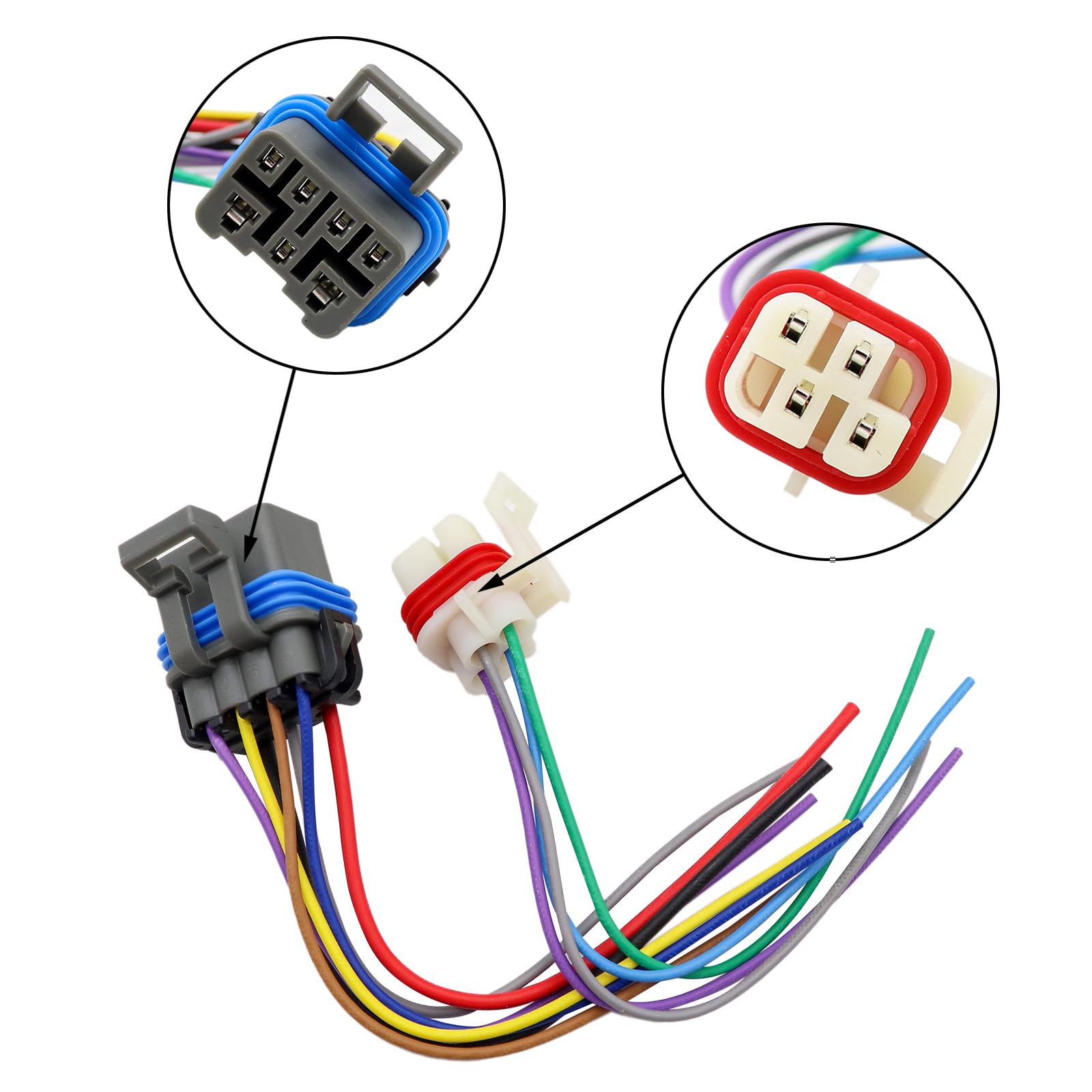 ?Secosautoparts 4L60E 4L80E 65E Neutral Safety Switch Pigtails Switch Connectors 7 & 4 Wire Fit For Gm 1995 To 2004 4-Speed Automatic Transmission 88862288 15305920 15305887 350-0077-1P 186-24229422