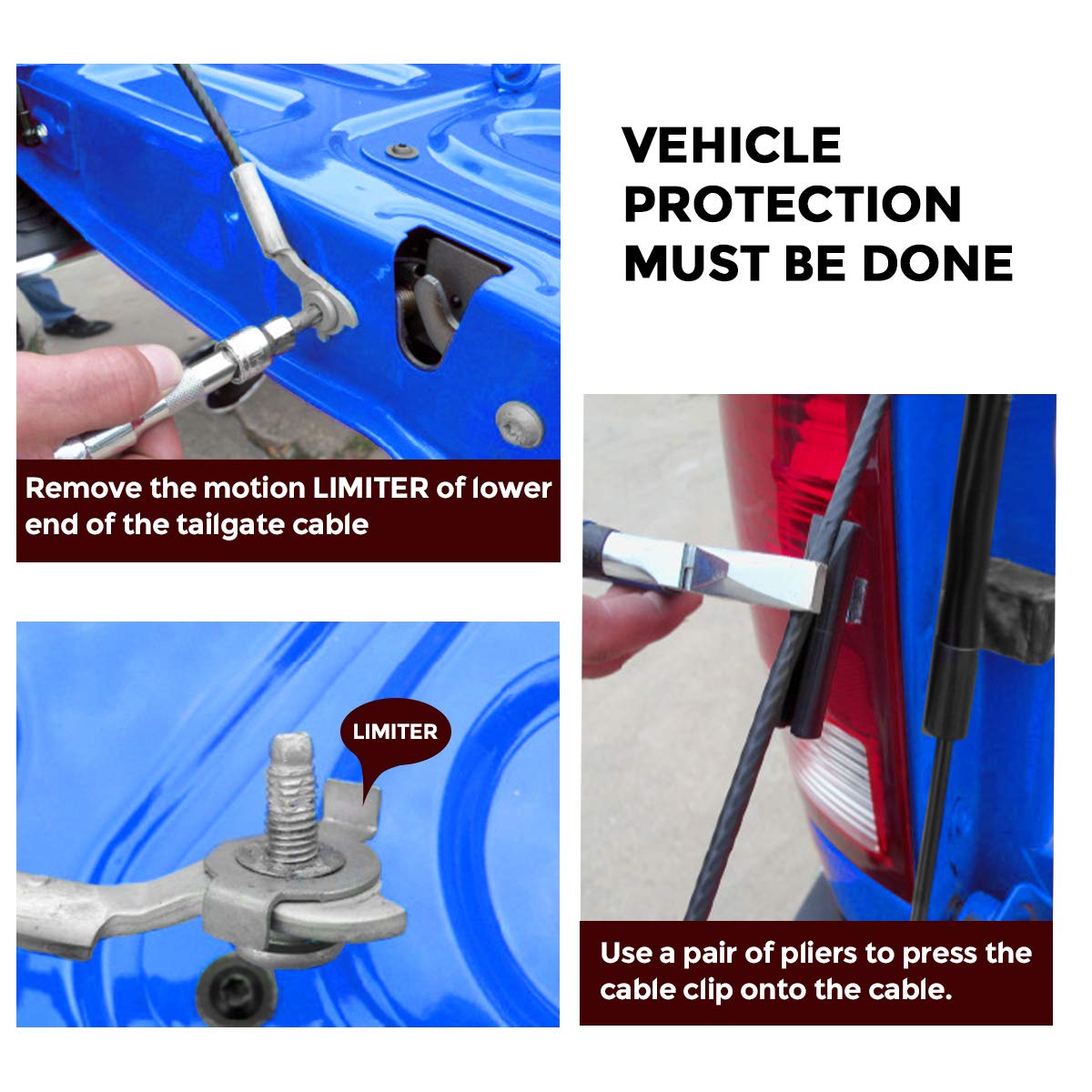 Tailgate Assist Shock Fit For 2009-2018 Dodge Ram 1500, 2019-2022 Ram 1500 Classic, 2010-2022 Ram Hd 1500 2500 3500 Red Vepagoo