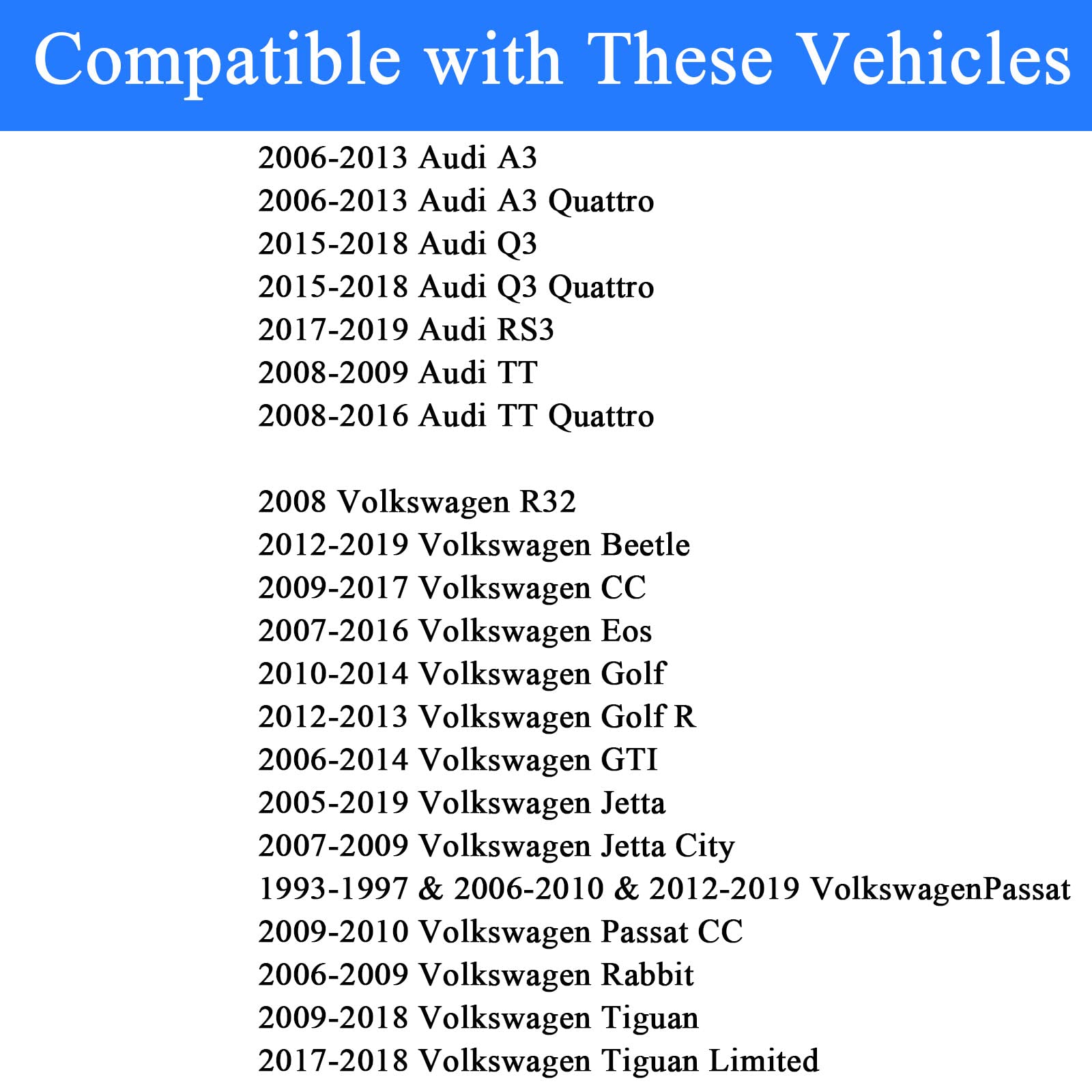 Zzcsz 603-253 1K0121407A Front Engine Coolant Reservoir Tank With Cap Compatible With 2006-2019 Audi A3 Q3 Rs3 Tt | 1993-2019 Volkswagen Beetle Cc Eos Golf Gti Jetta Passat R32 Rabbit Tiguan Vehicles