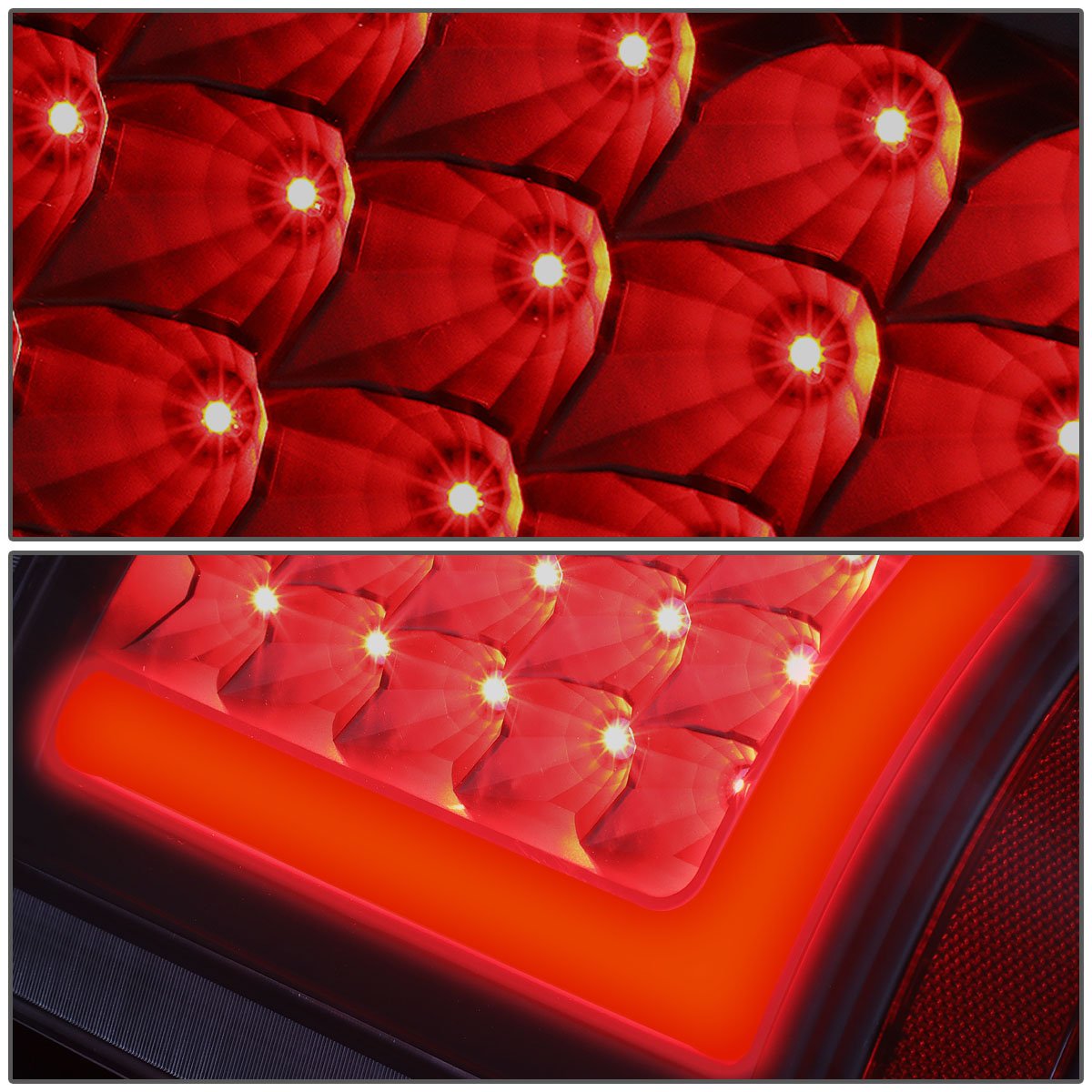 DNA MOTORING TL-DRAM09-LED-3D-BK-SM LED 3D Tail Light Assembly Driver & Passenger Side [Compatible with 09-17 Dodge Ram 1500 2500 3500]