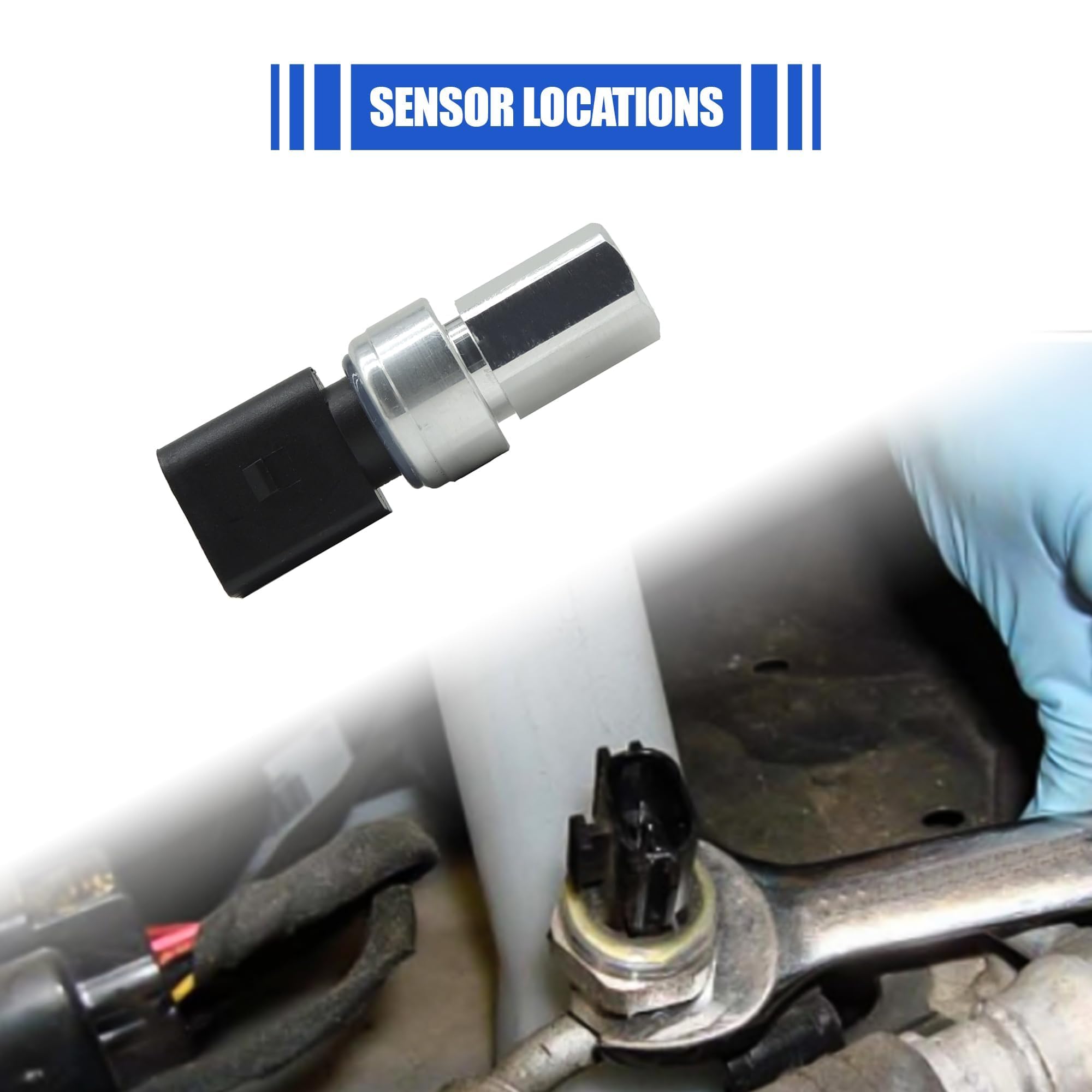 Hisport 1K0959126 A/C Air Conditioner Pressure Sensor Switch - Compatible With Volkswagen Touareg Tiguan Rabbit Passat Jetta Gti