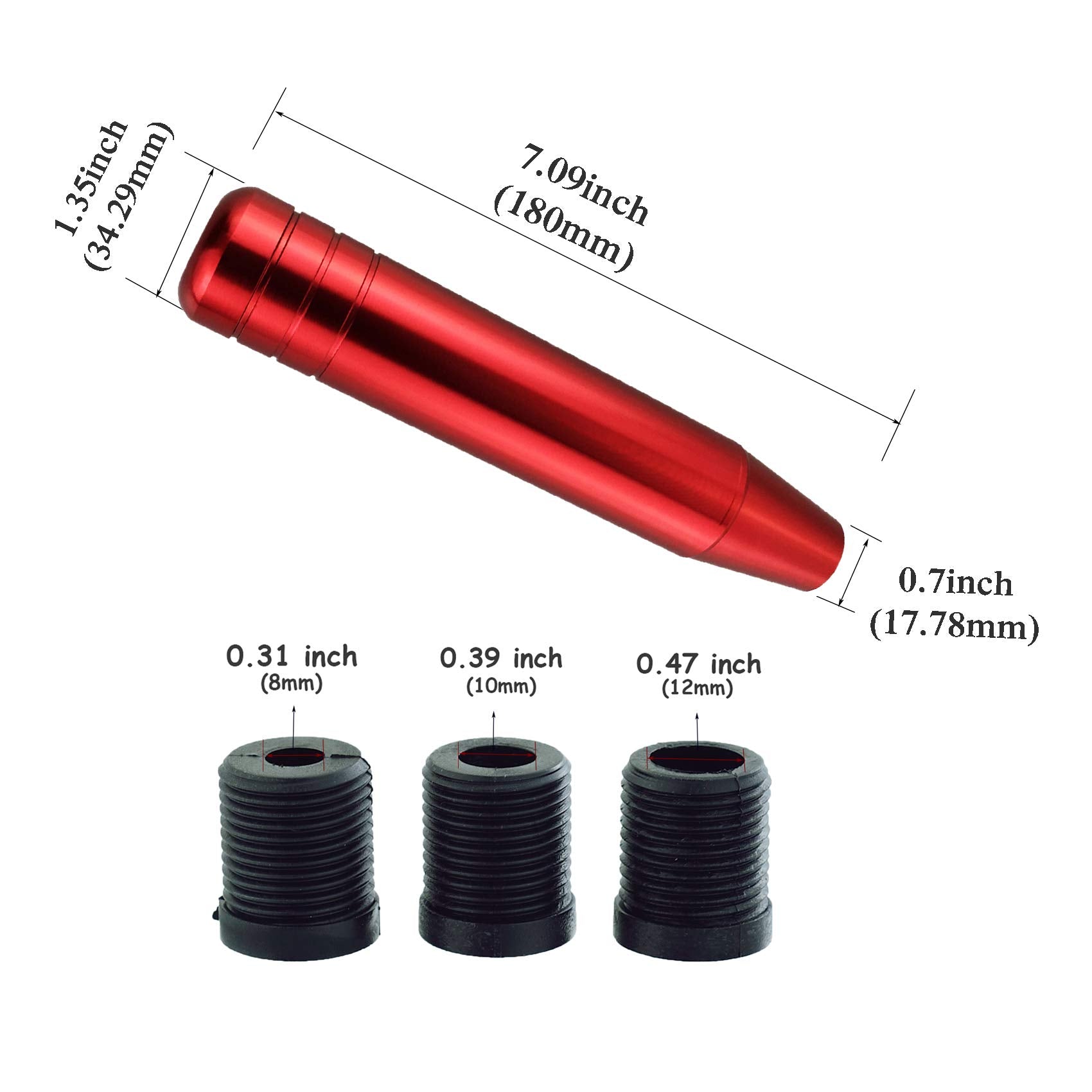 Abfer Long Shifter Knob Car Weighted Gear Stick Shift Knobs Extension Metal Shifting Lever Replace Fit Most Manual Automatic Tra