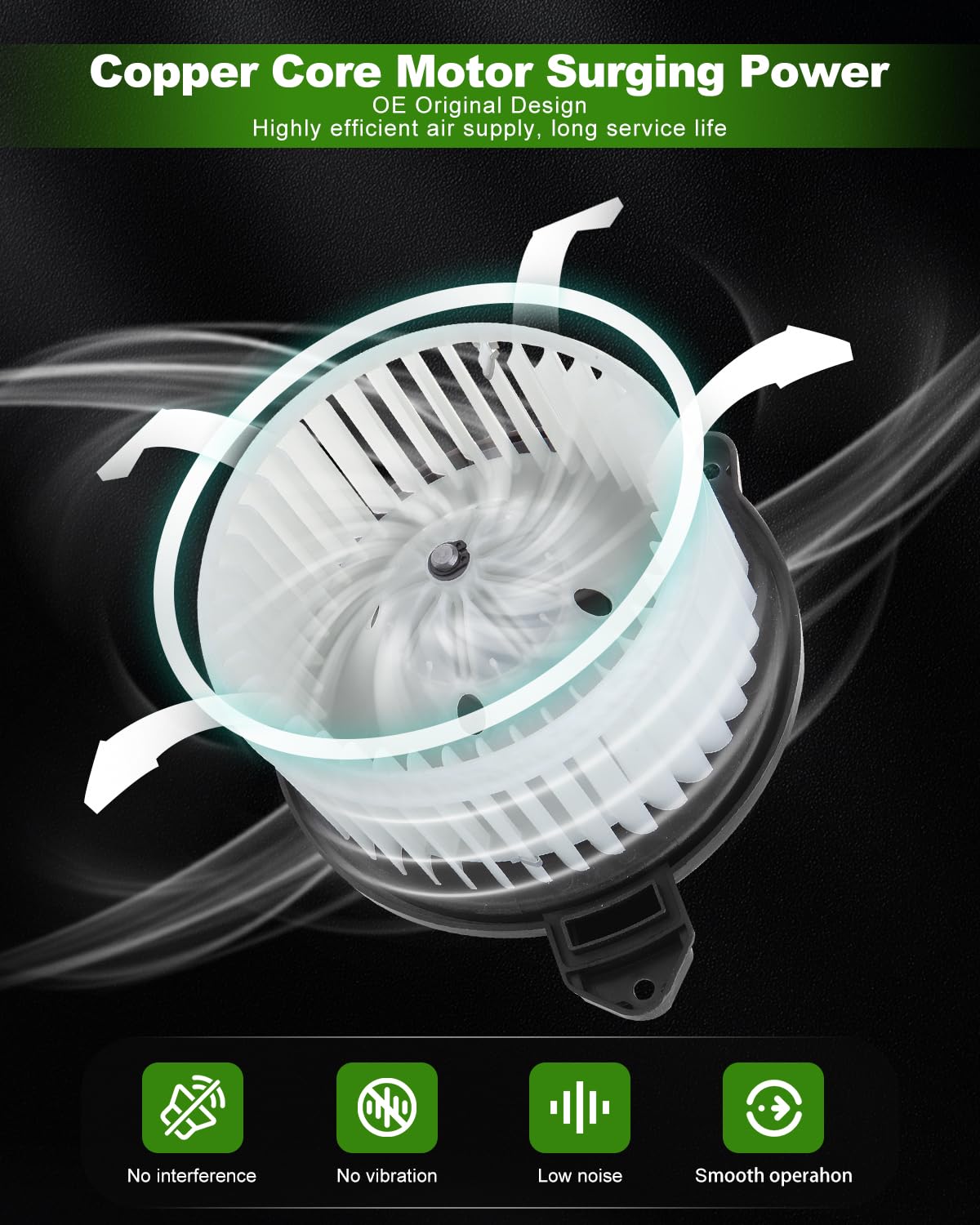 SCITOO AC Heater Blower Motor 700012 HVAC Blower Motor Fit for 2002-2008 Dodge Ram 1500/2003-2009 Dodge Ram 2500/2003-2009 Dodge Ram 3500/2009-2010 Dodge Ram 4500/2002-2004 Jeep Grand Cherokee, PM9198