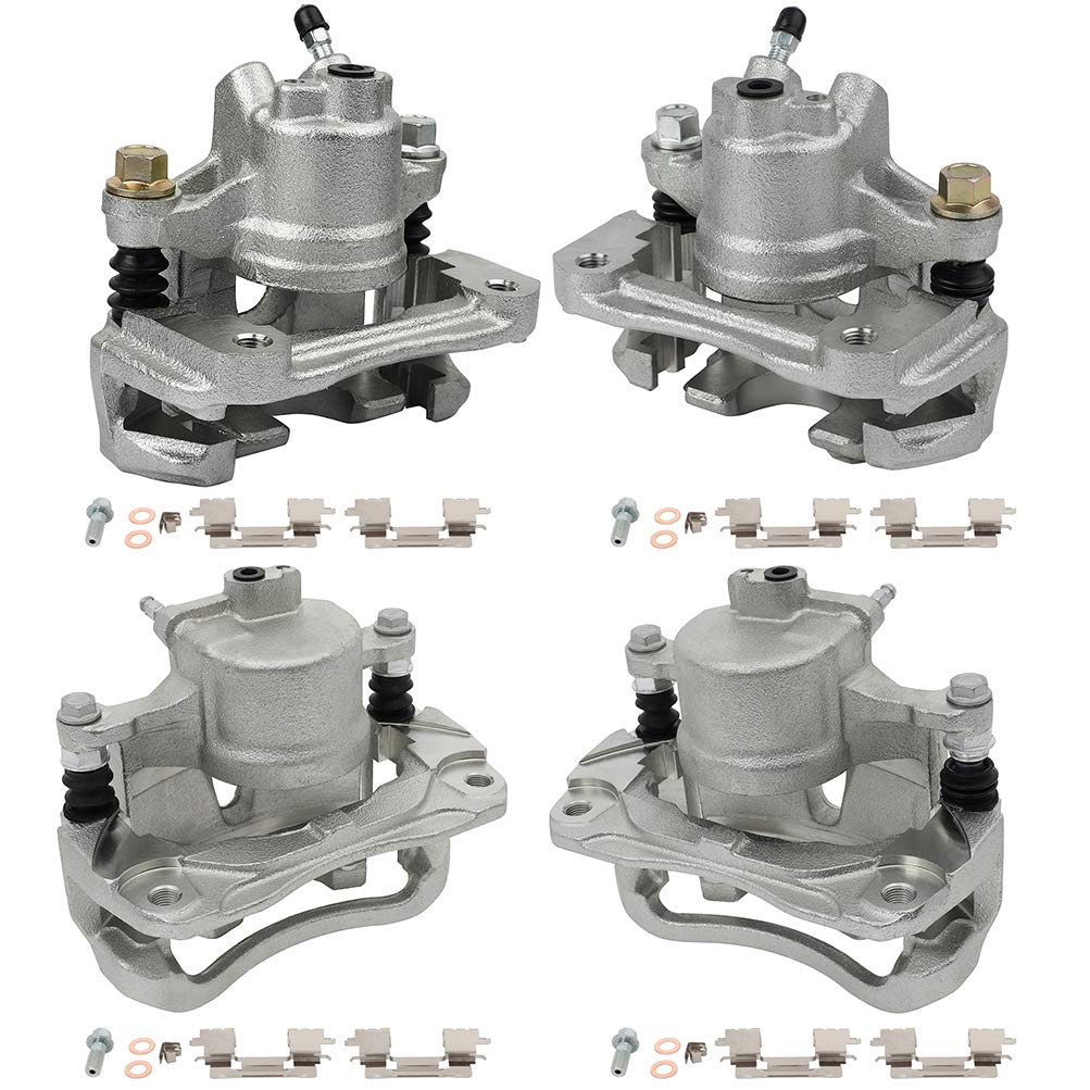 cciyu Front + Rear Brake Calipers With Bracket 19B2697 19B2696 19B2714 19B2715 For Toyota 2004-2008 (4PCS)