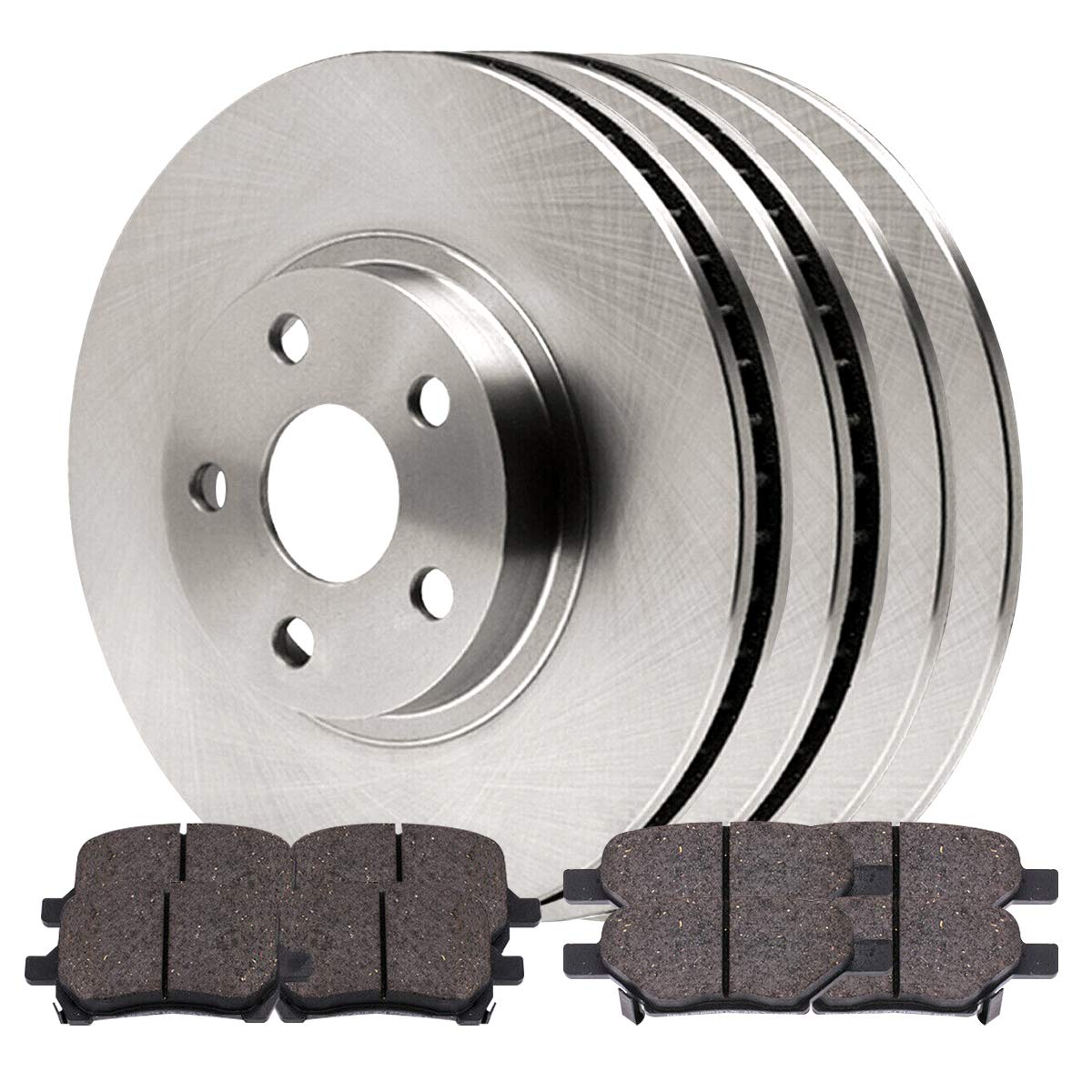 Autoshack Front And Rear Brake Kit Rotors And Performance Ceramic Pads Set Of 4 Replacement For 2004-2012 Chevrolet Malibu 2006-2010 Pontiac G6 2007-2008 G5 2007-2009 Saturn Aura 2.4L Fwd Brkpkg0220