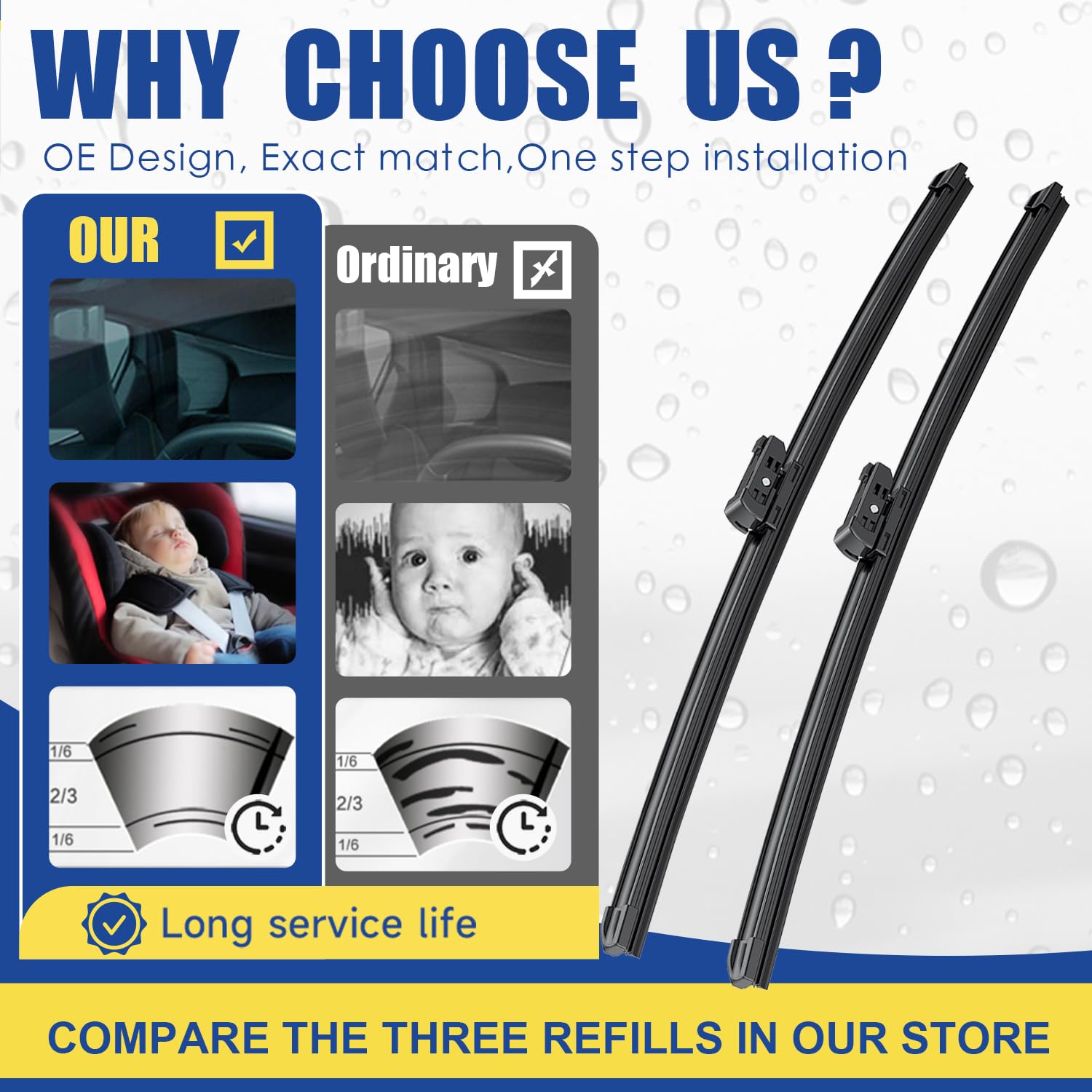 2 Wipers Factory Replacement For 2014-2018 Chevrolet Silverado Gmc Sierra Original Equipment Windshield Wiper Blades Set - 22''+