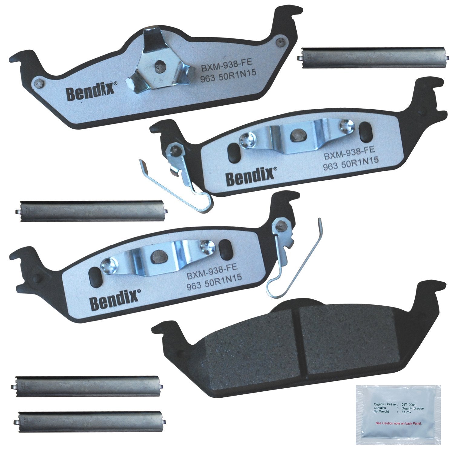 Bendix Fleet Metlok Mkd963Fm Semi-Metallic Rear Brake Pads For Dodge Dakota 2004-2003