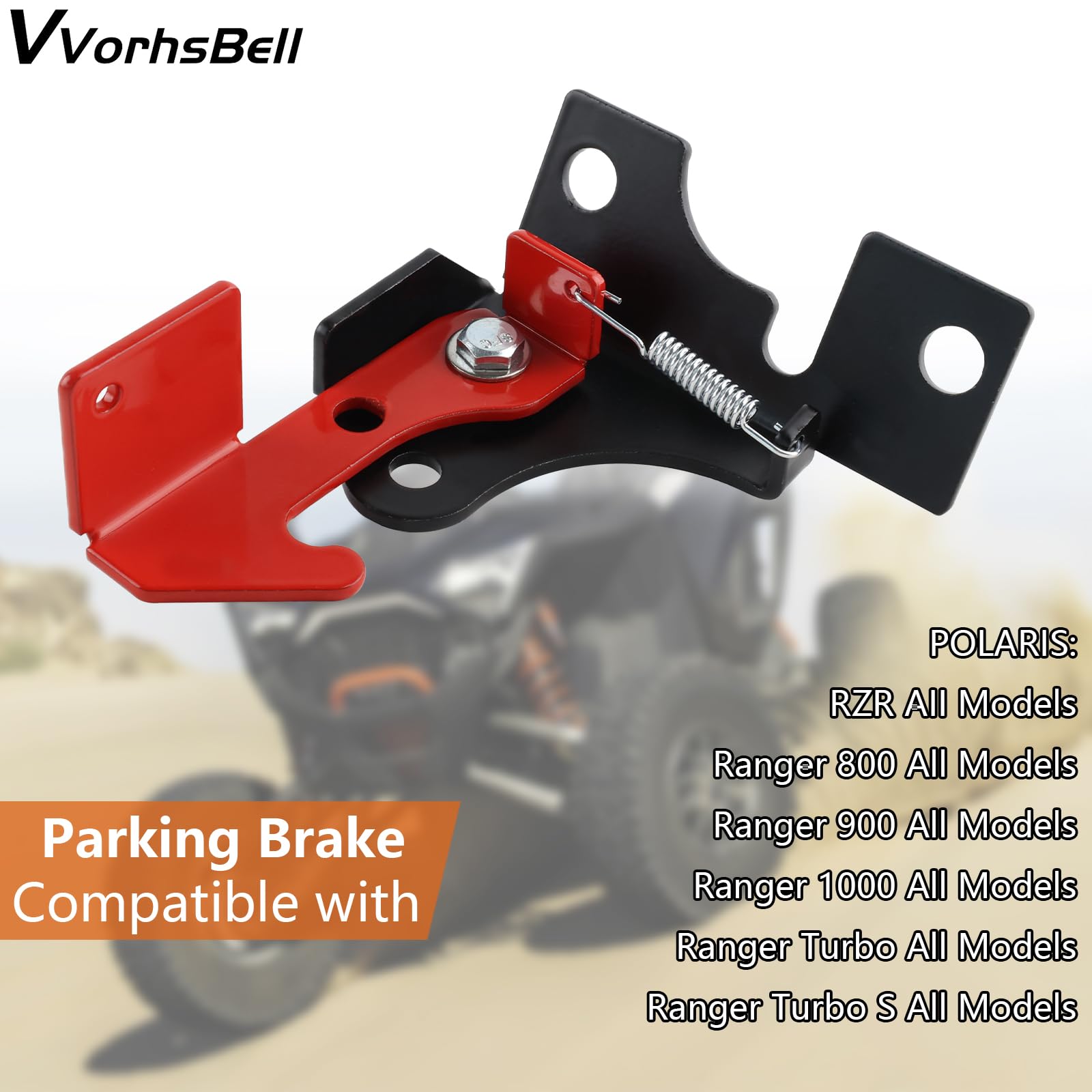 Vvorhsbell Lockable Spring Parking Brake Compatible With Polaris Rzr All Mondel,Accessories Fit For All Polaris Rzr 800, 900, 1000, Xp900, Xp1000 Turbo S Accessories