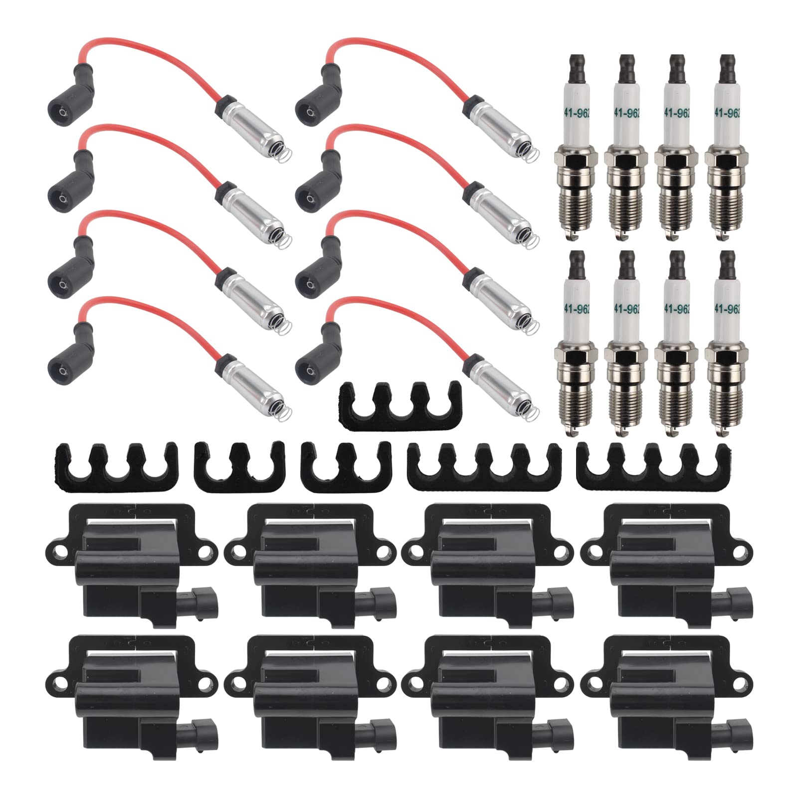 Partszen Uf271 Ignition Coil Square Spark Plug Wire For Chevy Silverado 1500 Ssr Suburban Tahoe Avalanche Cadillac Escalade Gmc