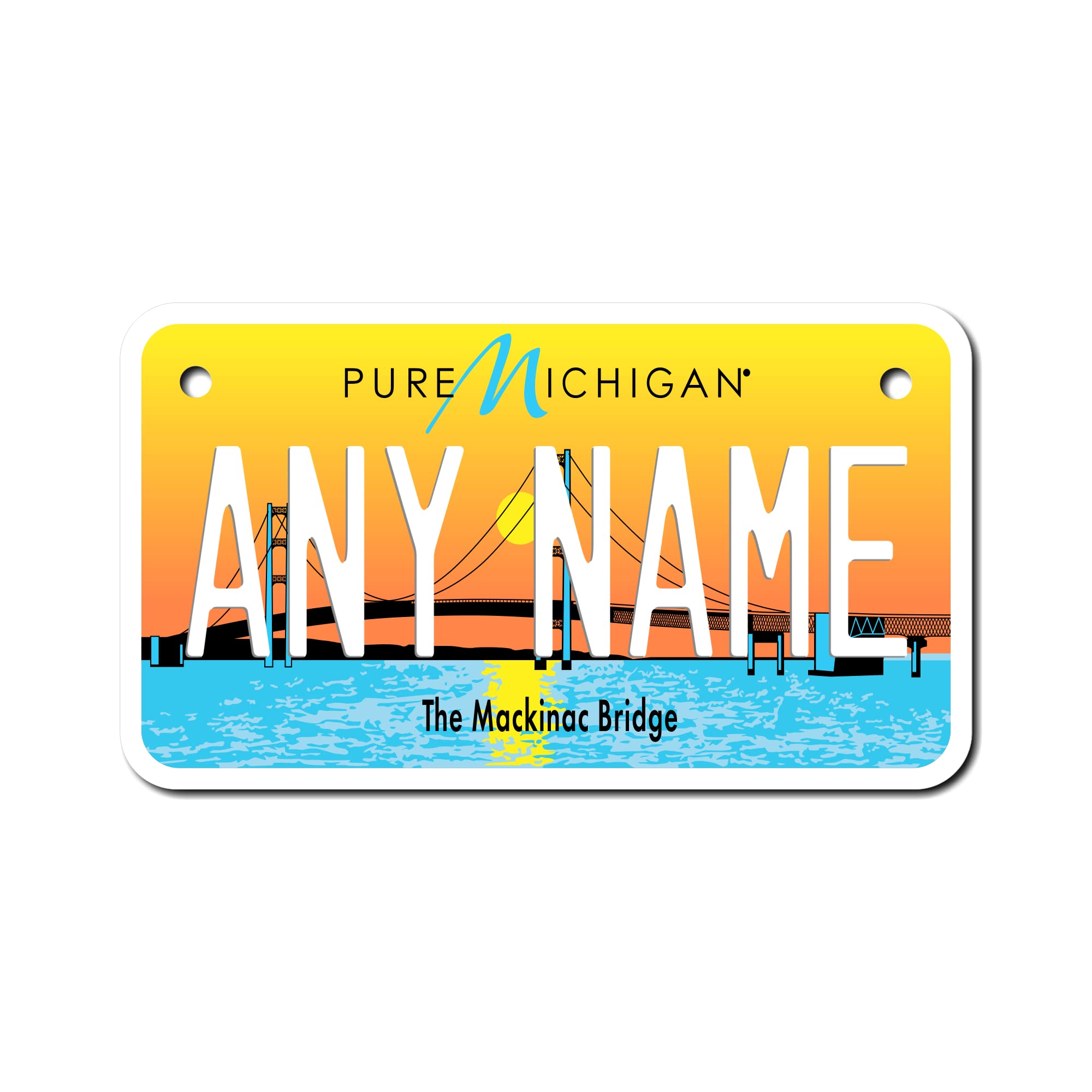 Teamlogo - Personalized Michigan License Plate - Custom Aluminum Name, Text, Or Number Plate - Customized Golf Cart Accessories,