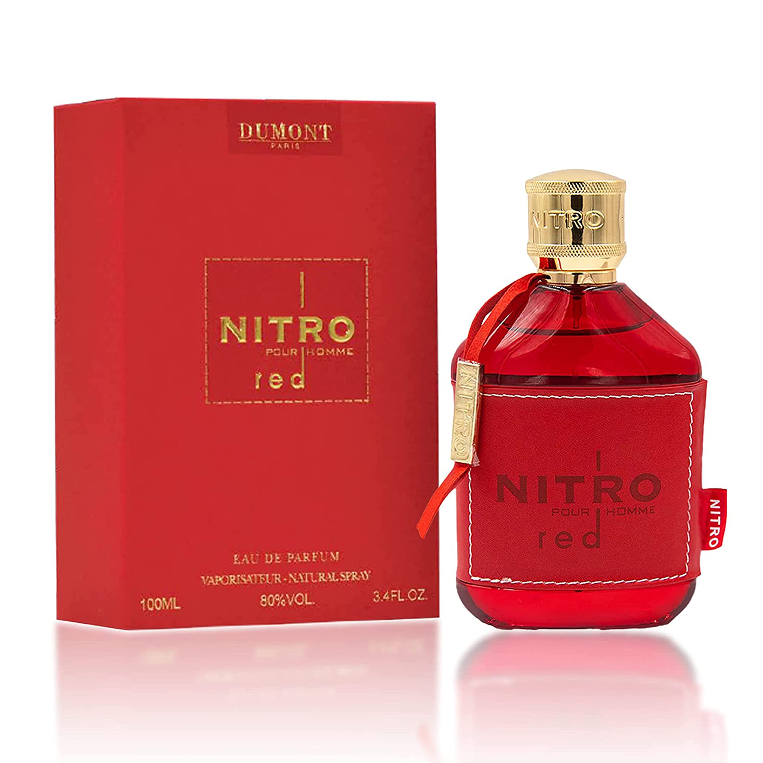 Dumont NITRO RED - 3.4oz - Eau De Parfum - Luxury Perfume for Men - Fruit  Woody  Floral & Masculine Fragrance - Long Lasting Cologne Mist & Body Spray - for Him-New