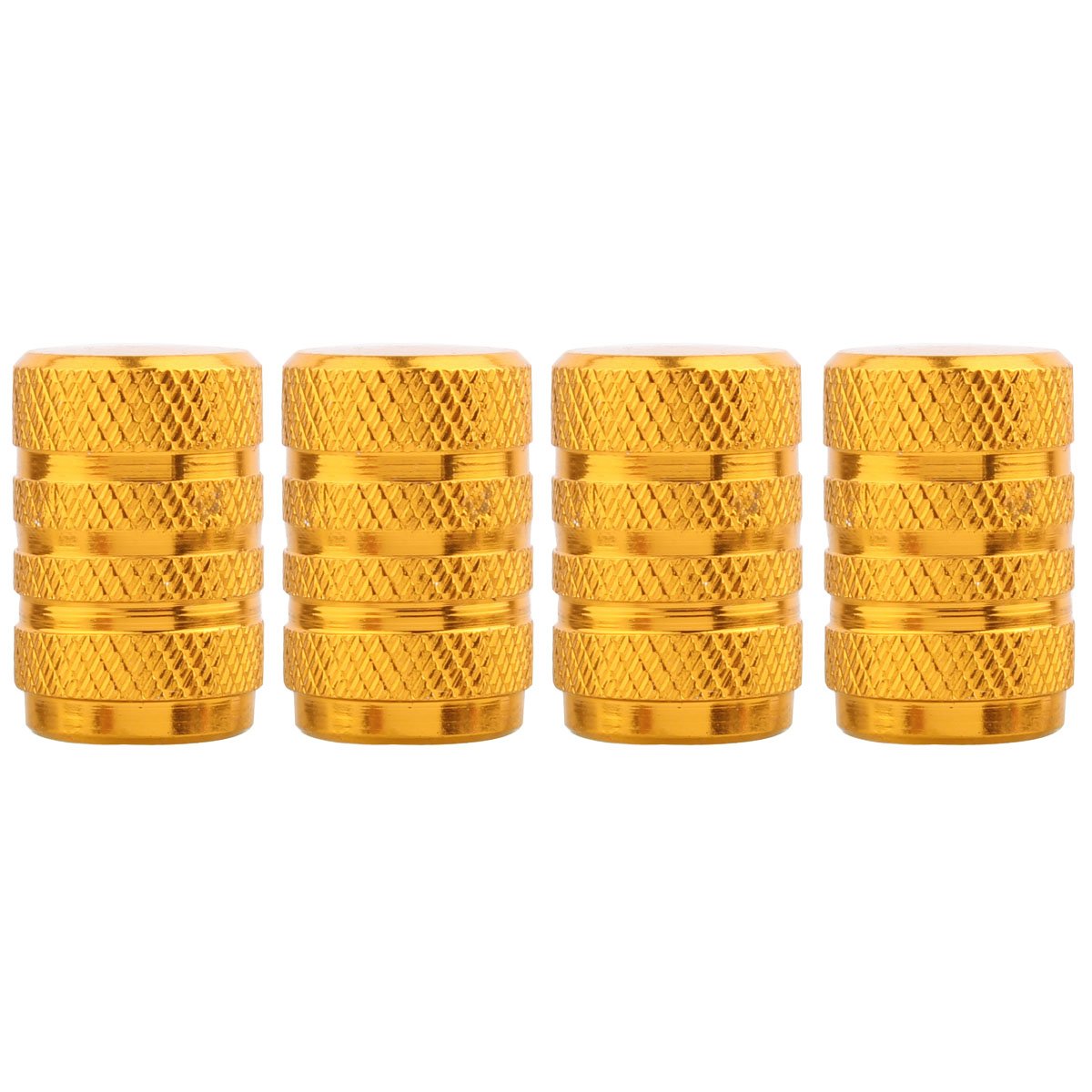 Tomall Round Style Wheel Tyre Valve Stem Caps Gold For Motorcycles Rims Dustproof Caps