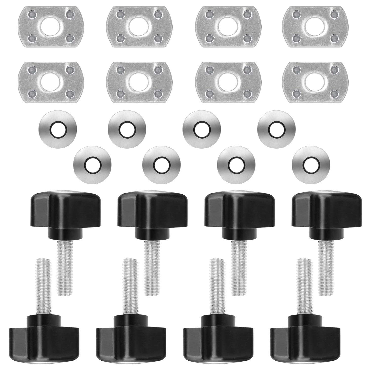 Universal Hard Top Bolts for Jeep Wrangler - Quick Removal Fastener Thumb Screw & Nut Kit Compatible with All Jeep Wrangler YJ T