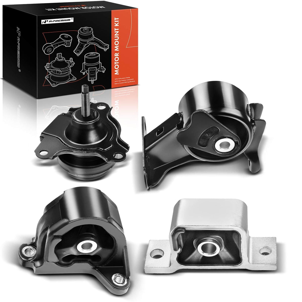 A-Premium 4PCS Engine Motor Mount and Transmission Mount Set Compatible with Acura RSX 2002 2003 2004 2005 2006 L4 2.0L Coupe, A