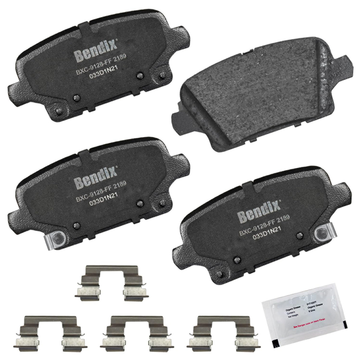 Bendix Priority1 Cfc2189 Ceramic Rear Brake Pads For Buick Envision 2022-2021, Regal Sportback 2019-2018, Cadillac Xt4 2023-2019