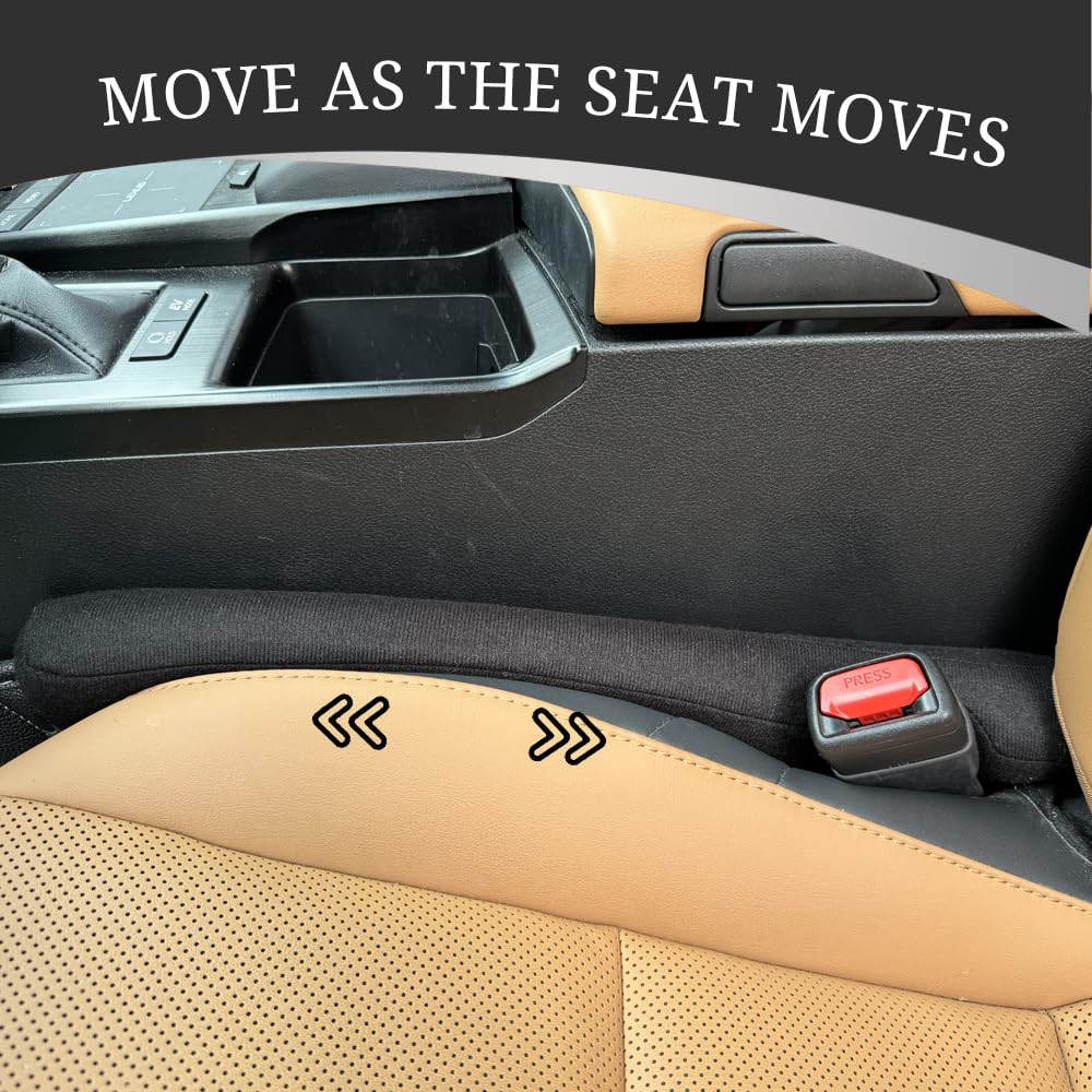 Ylxgt Car Seat Gap Filler Universal For Car Suv Truck Fit Organizer Fill The Gap Between Seat And Console Stop Things From Dropping Black 4Pcs