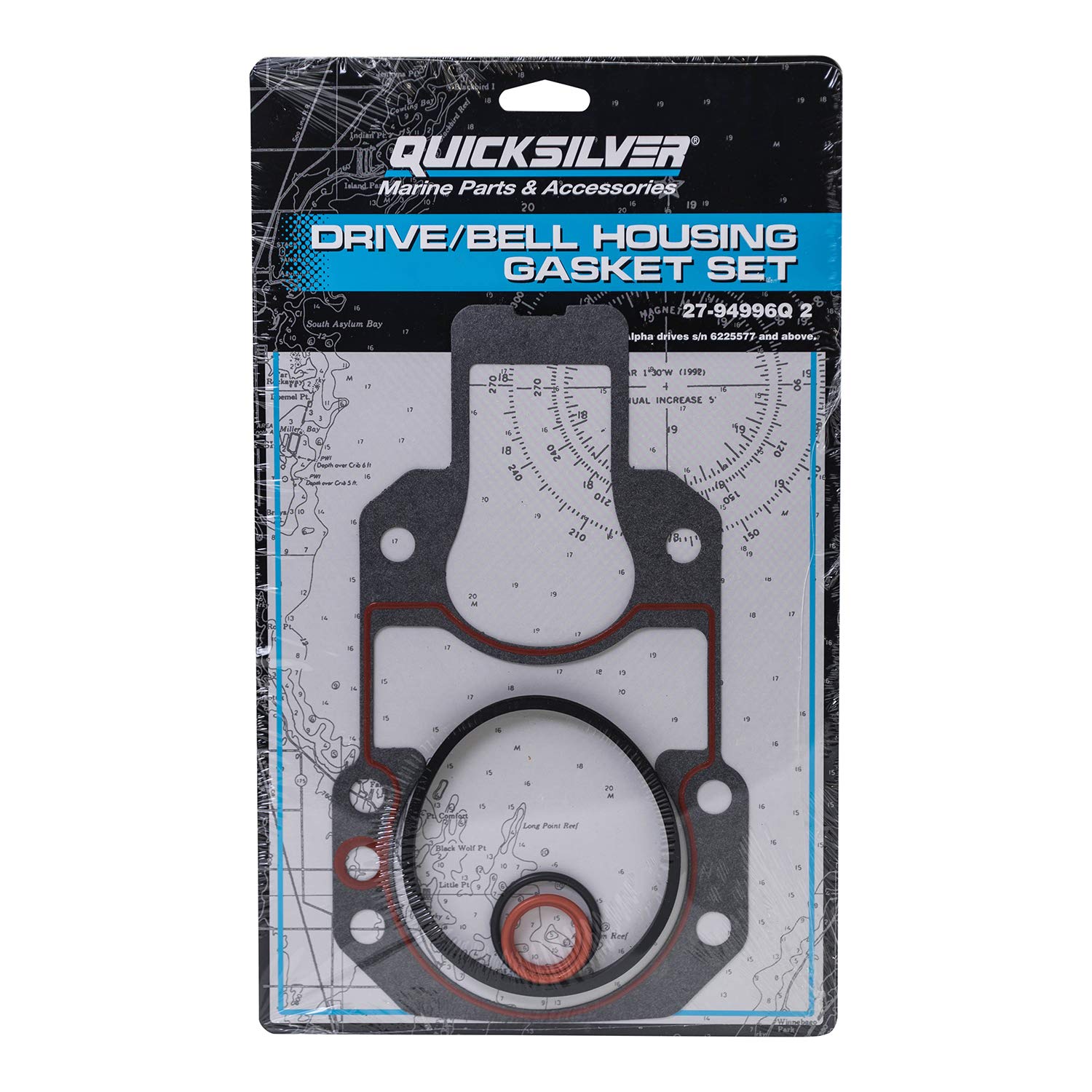 Quicksilver 94996Q2 Bell Housing Installation Gasket Kit For Mercruiser R, Mr And Alpha One Gen Ii Drives