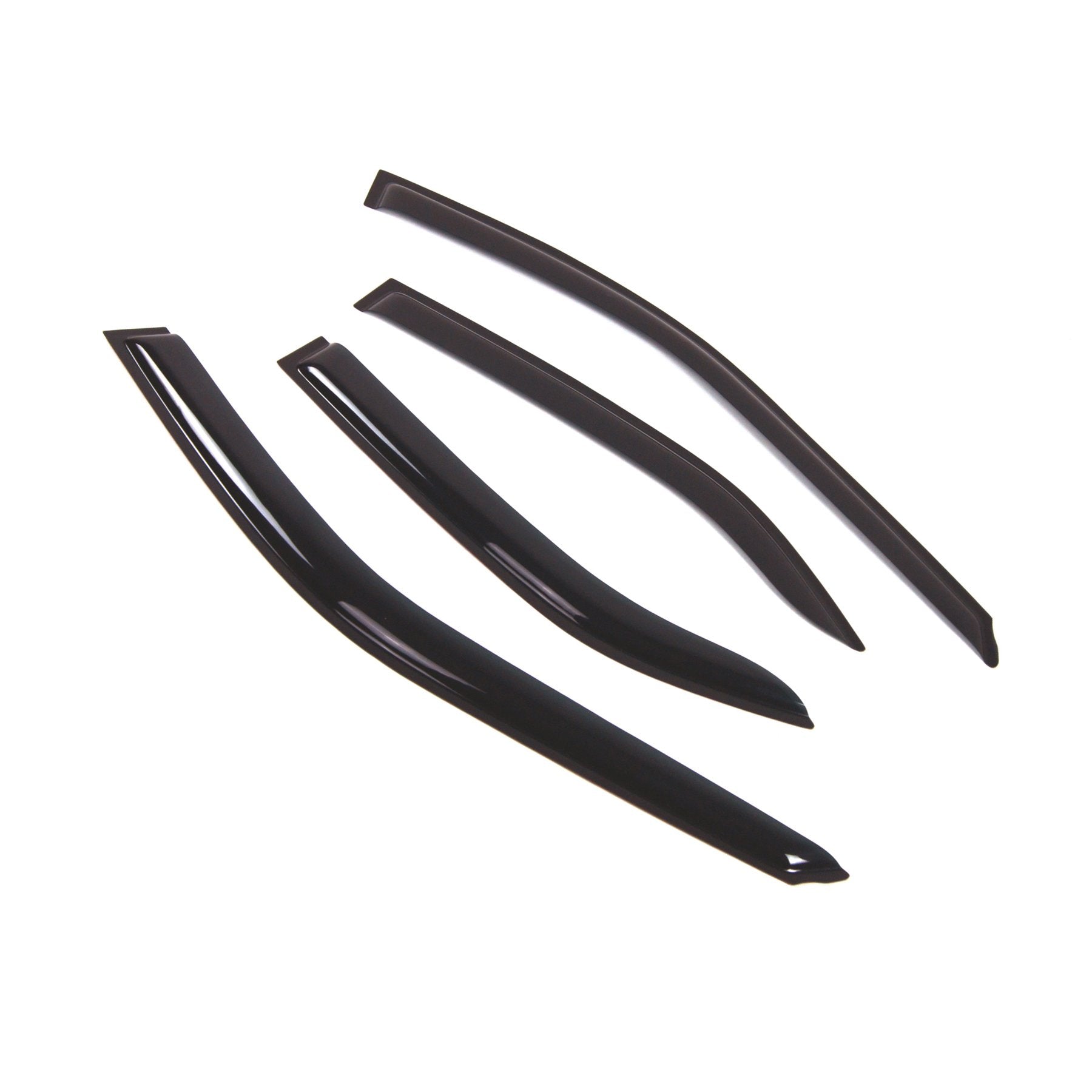 Tuningpros Outside Mount Window Vent Visors Rain Guards Compatible With Mitsubishi Mirage Sedan 97-01 | Side Window Wind Deflect