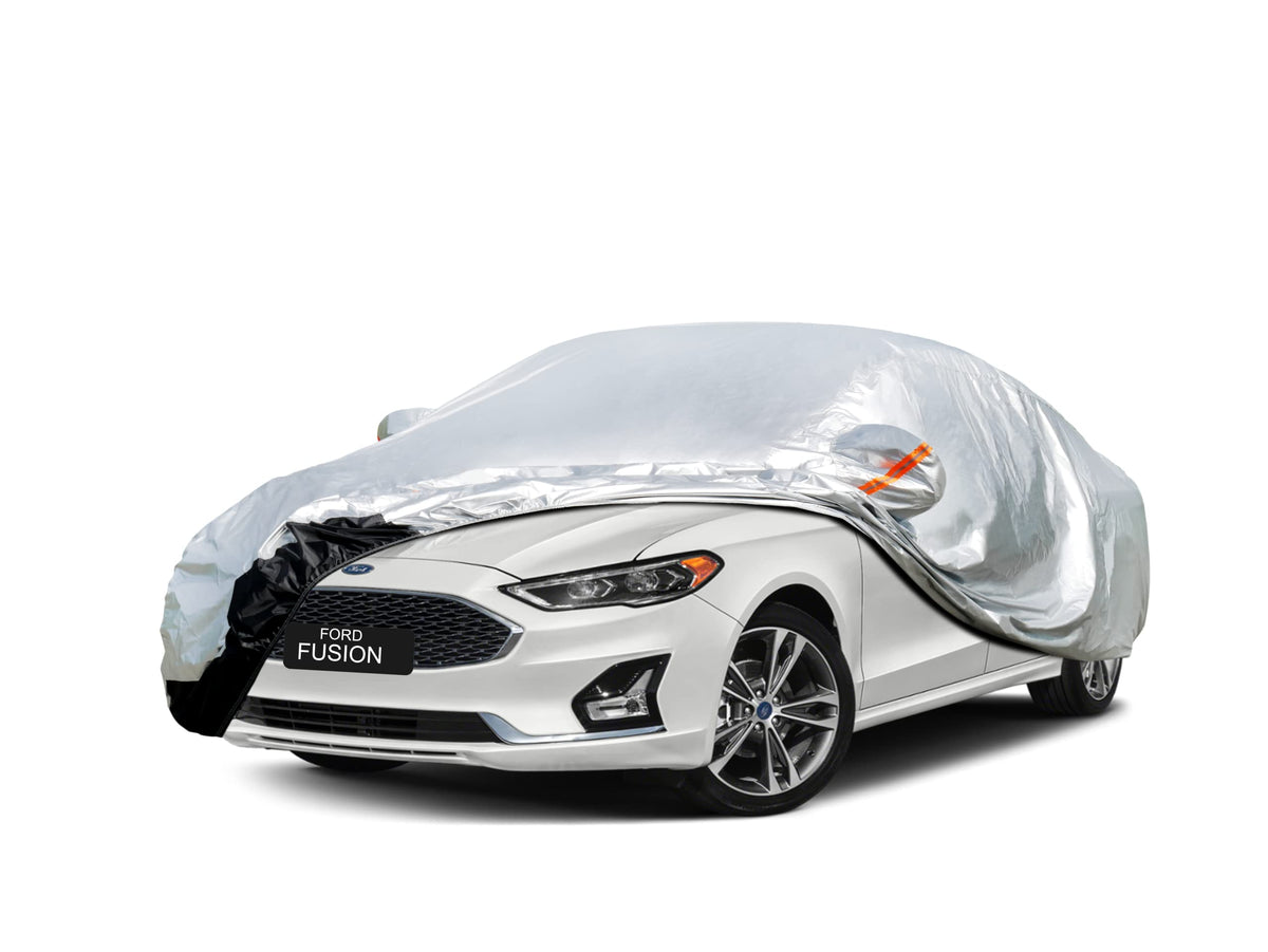 Gunhyi Car Cover Custom Fit Ford Fusion (2005-2025) Waterproof For Automobiles, Oxford Sun Rain Dust Snow Protection (Ships From