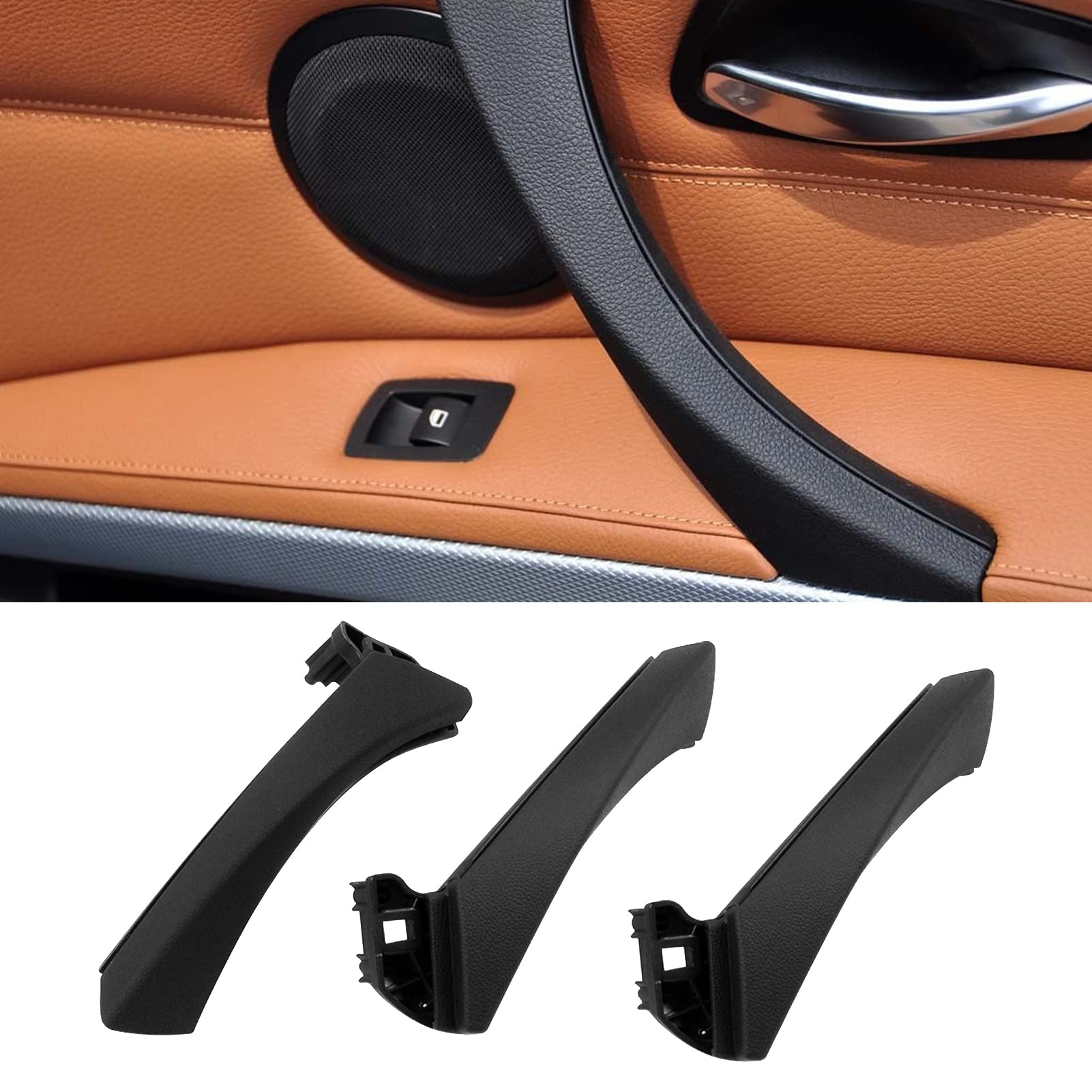 Jaronx Compatible With Bmw 3 Series Door Handle E90/E91/E92/E93 2004-2011, 6Pcs Left And Right Interior Door Pull Handle Replace