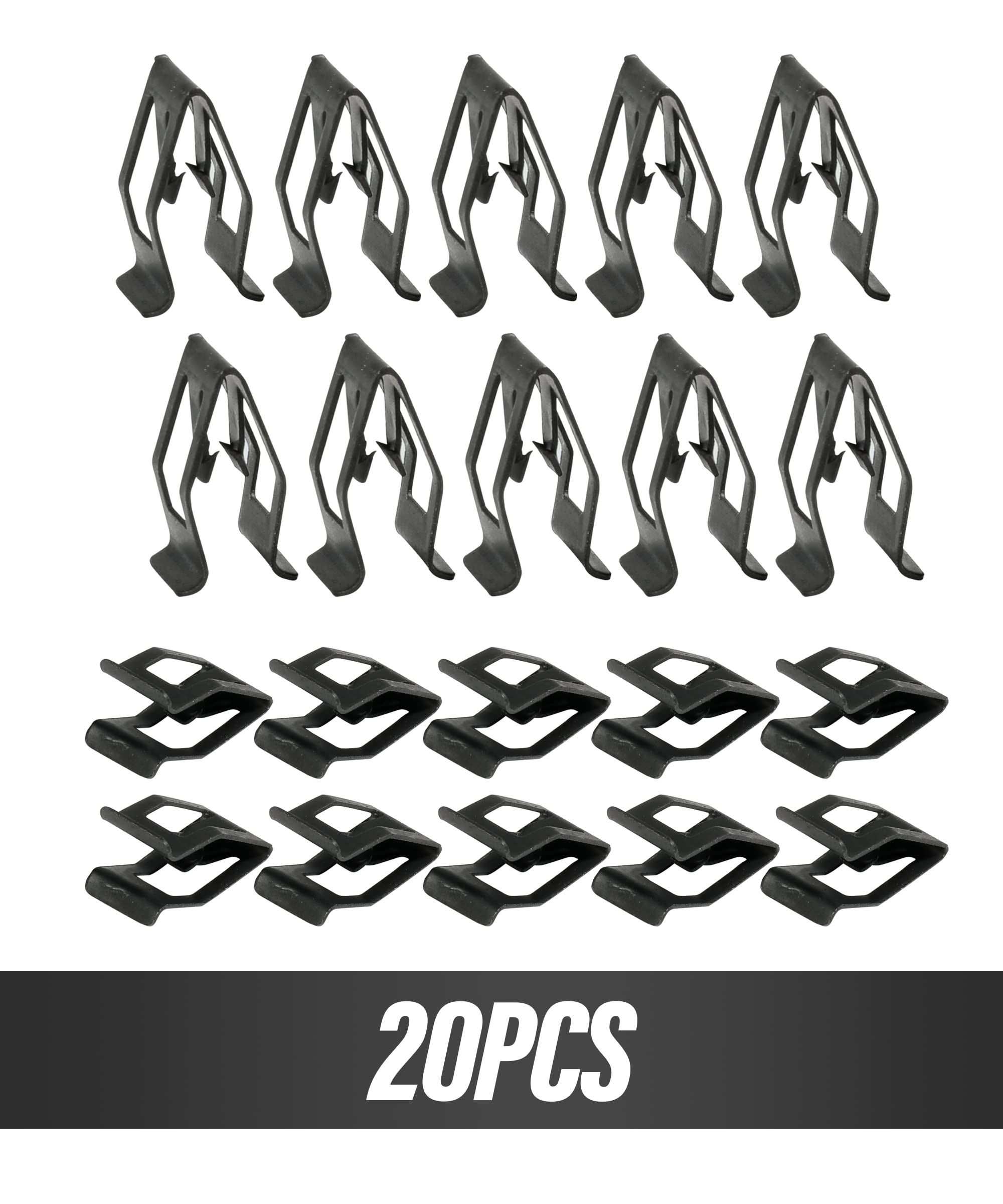 ESEWALAS 20PCS Dashboard Trim Clips,Automotive Car Metal Retainer Car Front Console Retainer,Front Console Dash Dashboard Trim,