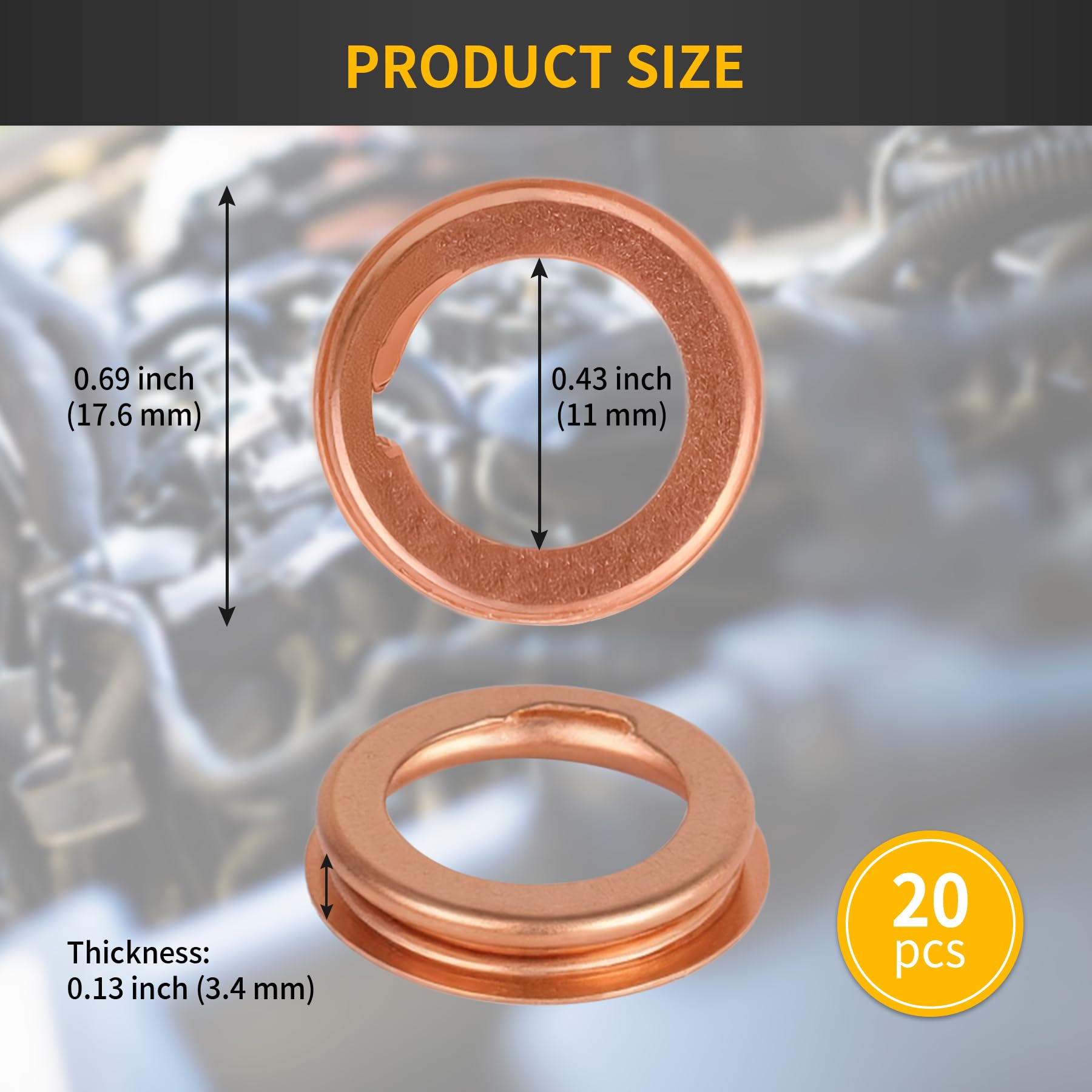 Luxlead 15 Pcs Oil Drain Plug Gasket Crush M12 Aluminum Washer Seal Rings Compatible With Toyota Lexus Camry Corolla Scion Sienn