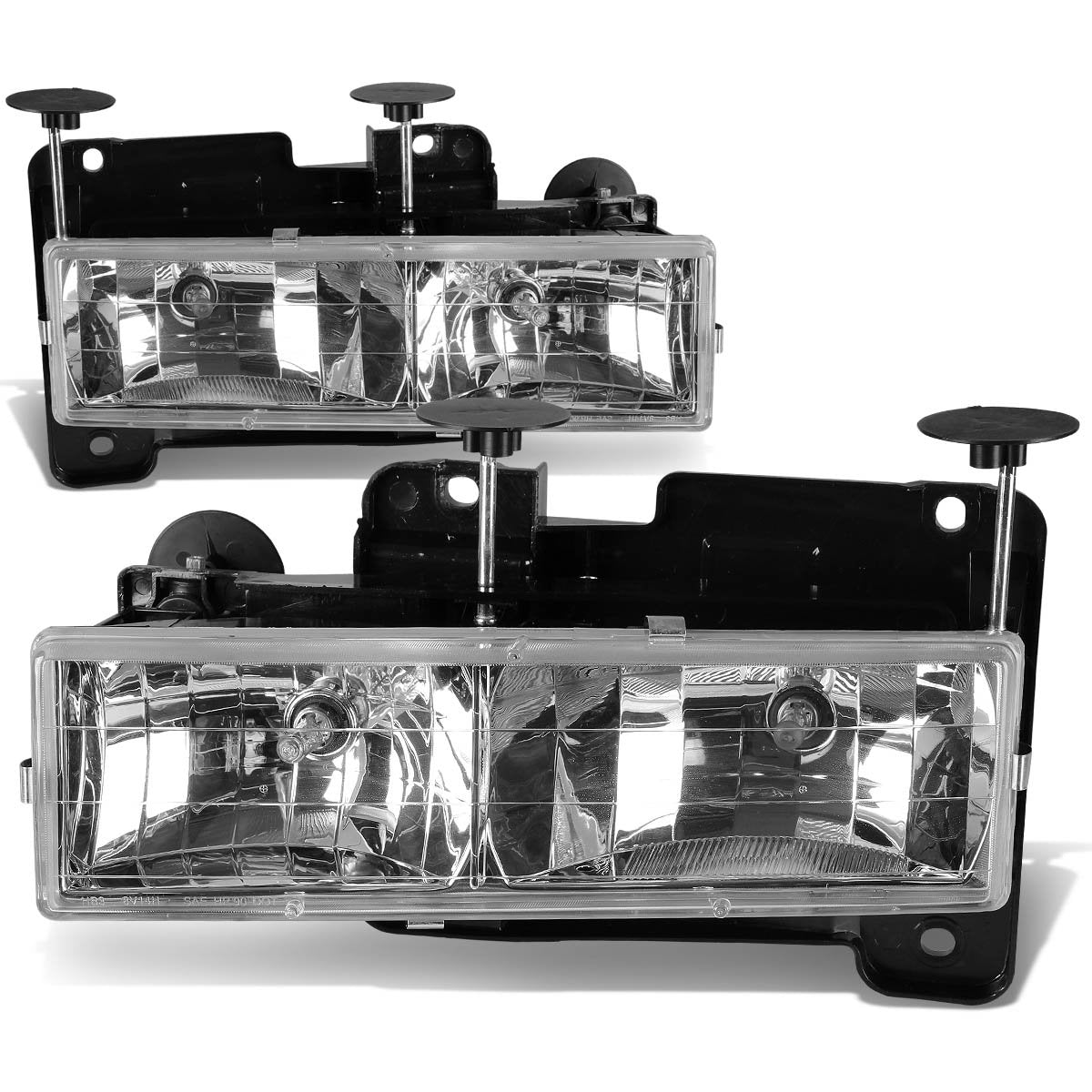 DNA MOTORING HL-OH-C10-CH Headlight Assembly, Driver and Passenger Side,Chrome