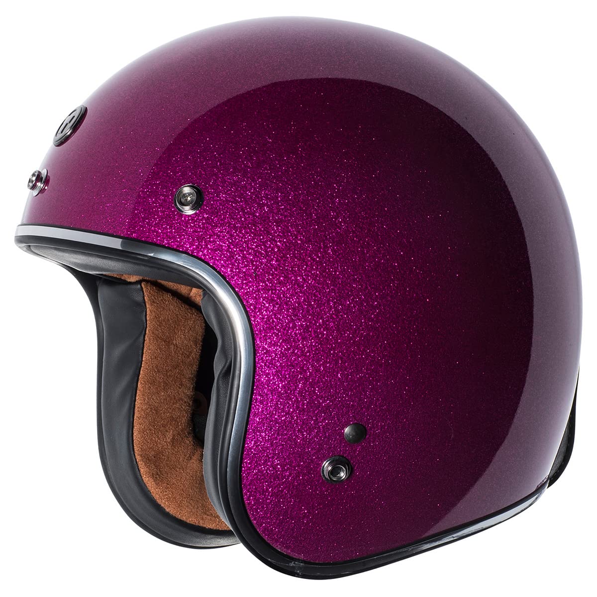 Torc (T50 Route 66) 3/4 Helmet With Super Flake Speciality Paint (Bubble Gum Pink, X-Small)