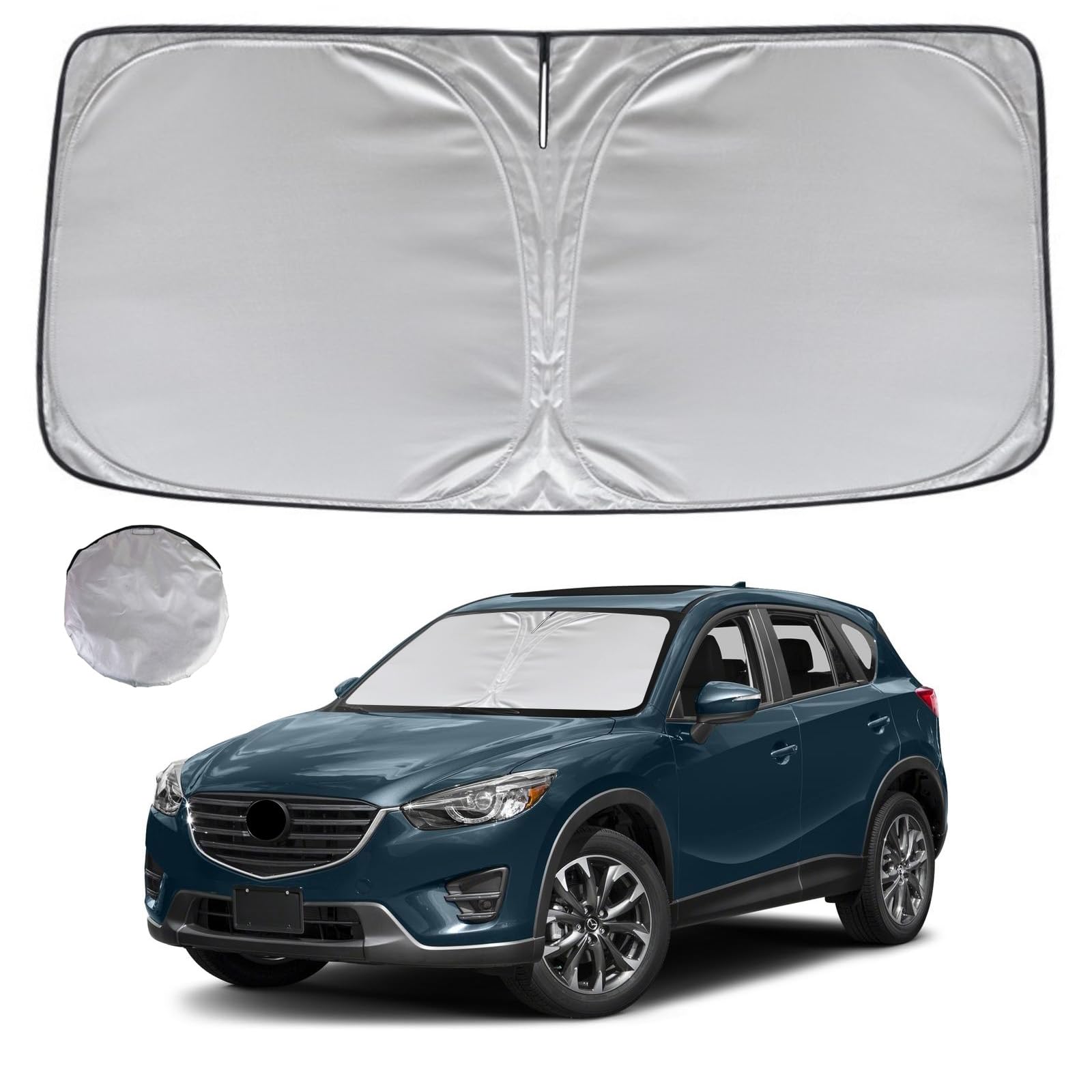 Kayzt Windshield Sun Shade For 2013-2016 Mazda Cx5 Foldable Sunshade Front Window Custom Fit Car Accessories