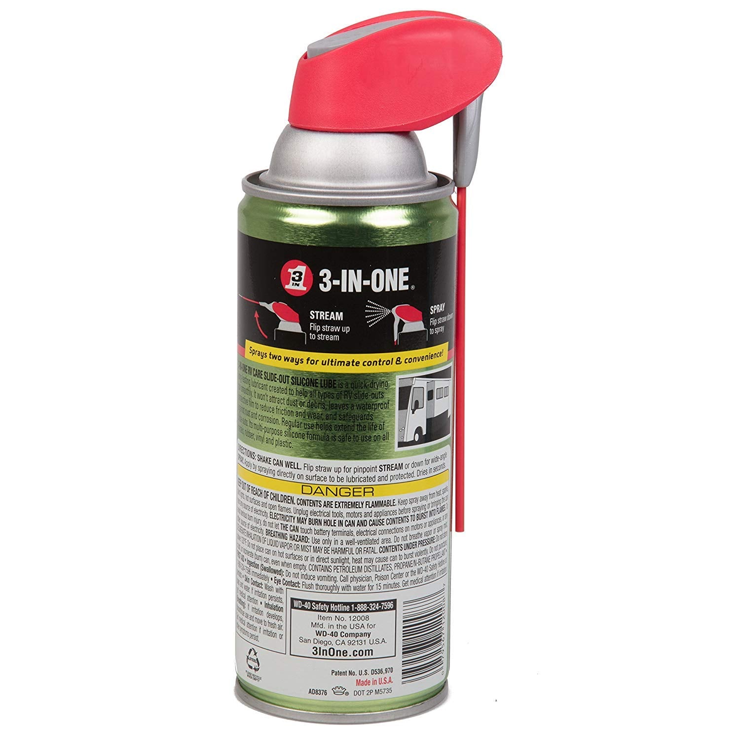 3-IN-ONE RVcare Slide Out Silicone & Window Track Dry Lube - 11 oz. Silicone Formula