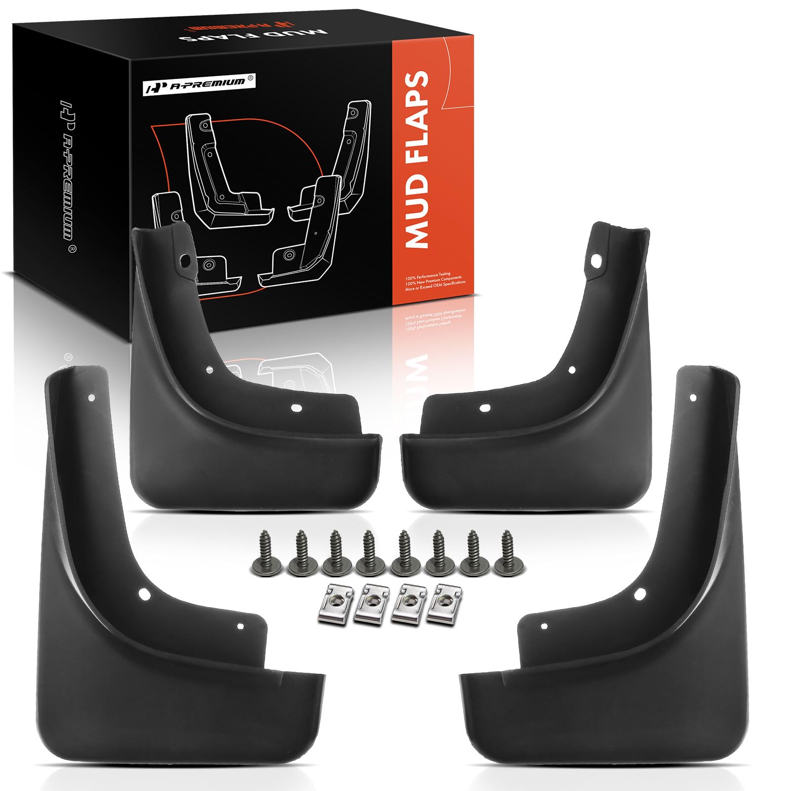 A-Premium Set Of 4Pcs Mud Flaps Splash Guards Mudguards Mudflaps With Hardware Kits Accessory Compatible With Jeep Compass, 2017