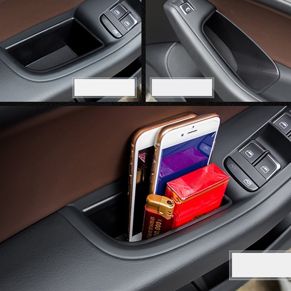 HIGH FLYING 2008-2017 for Audi Q5 8R Interior Accessories Front & Rear Door Inner Storage Box Organizer Container (Only Fit Left
