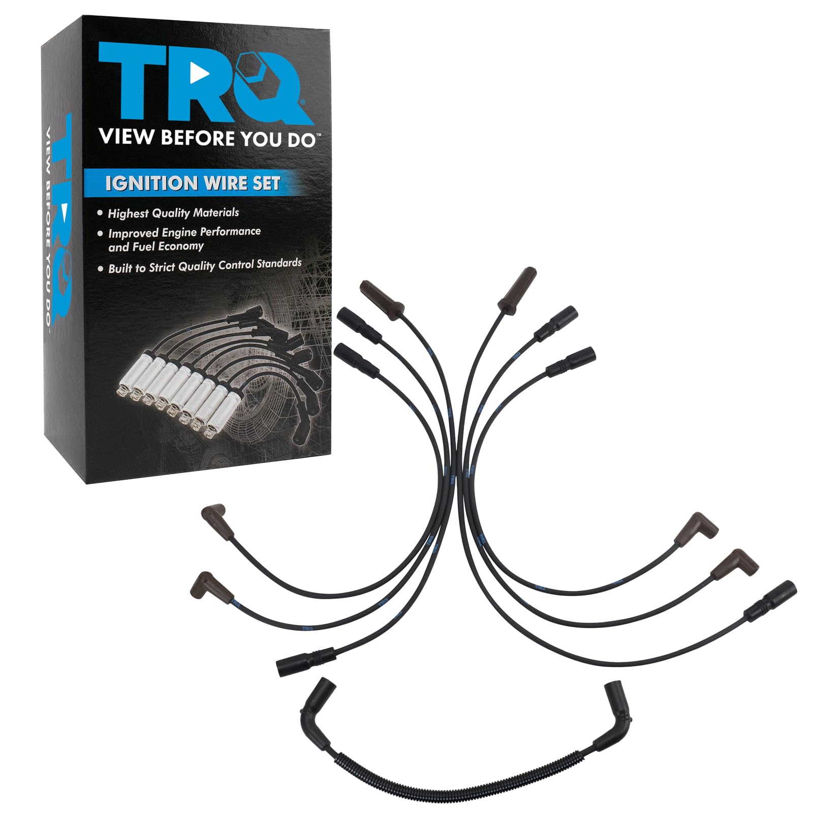 Trq Spark Plug Wire Set Compatible With 1991-2000 Chevrolet Gmc Isuzu Oldsmobile