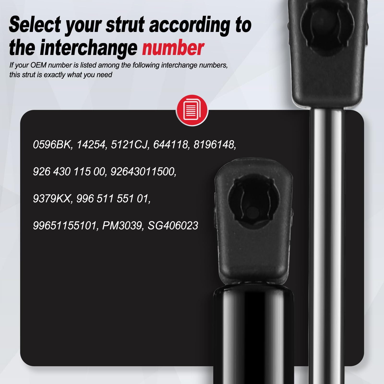 Vepagoo Pm3039 Front Hood Struts 1997-2004 Porsche Boxster Gas Shock Lift Supports Spring Convertible 2-Door Rear Engine Lid-Fro