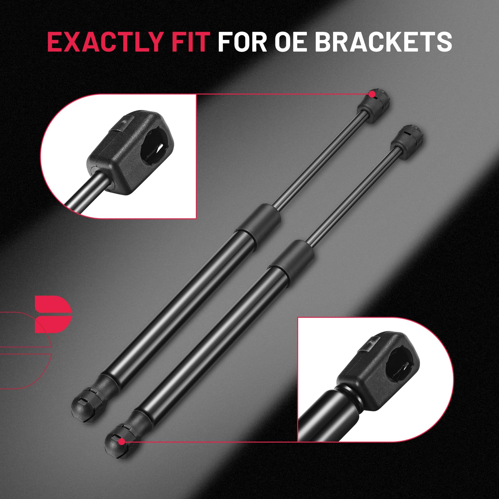 Bdfhyk C1610176 14.5 Inch 35Lbs/156N Gas Shocks Struts Lift Support Forleer Camper Shell Truck Topper Rear Window, Pickup Toolbo